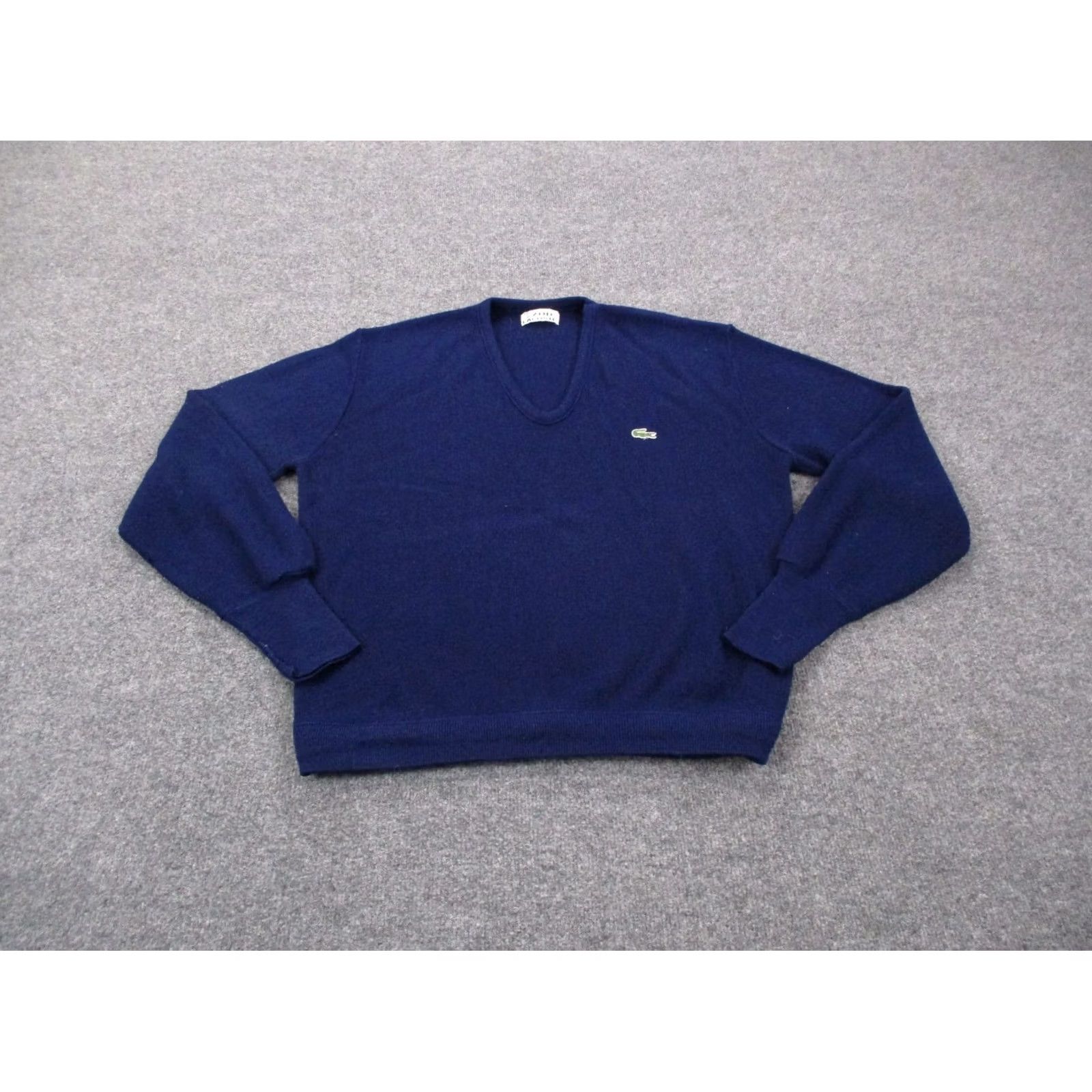 Izod VINTAGE Izod Lacoste Sweater Mens XL Blue Pullover Knit Stretch Casual 70s 80s Size US XL / EU 56 / 4 - 2 Thumbnail