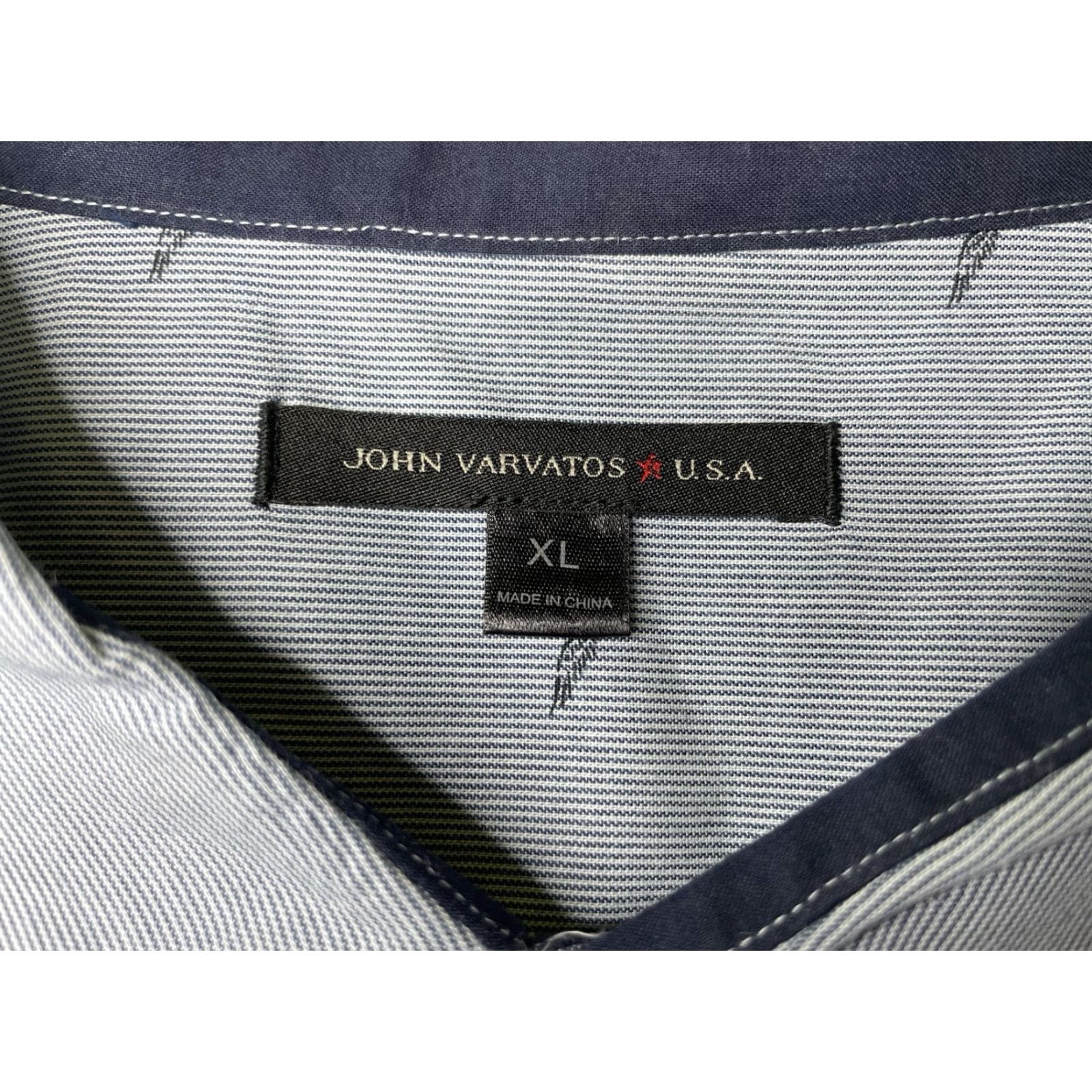 John Varvatos John Varvatos Shirt Skull Wings Print Short Sleeve Button Up Blue XL Mens Size US XL / EU 56 / 4 - 3 Thumbnail