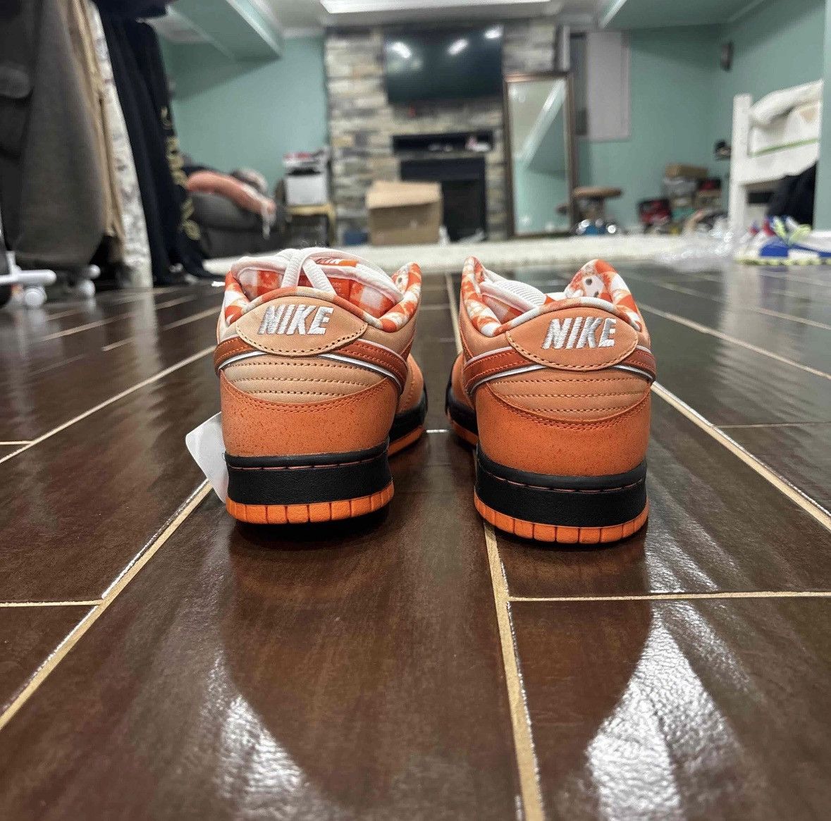 Nike NEW W FLAW Concepts Nike SB Dunk Low Orange Lobster SZ 11 Size US 11 / EU 44 - 5 Thumbnail