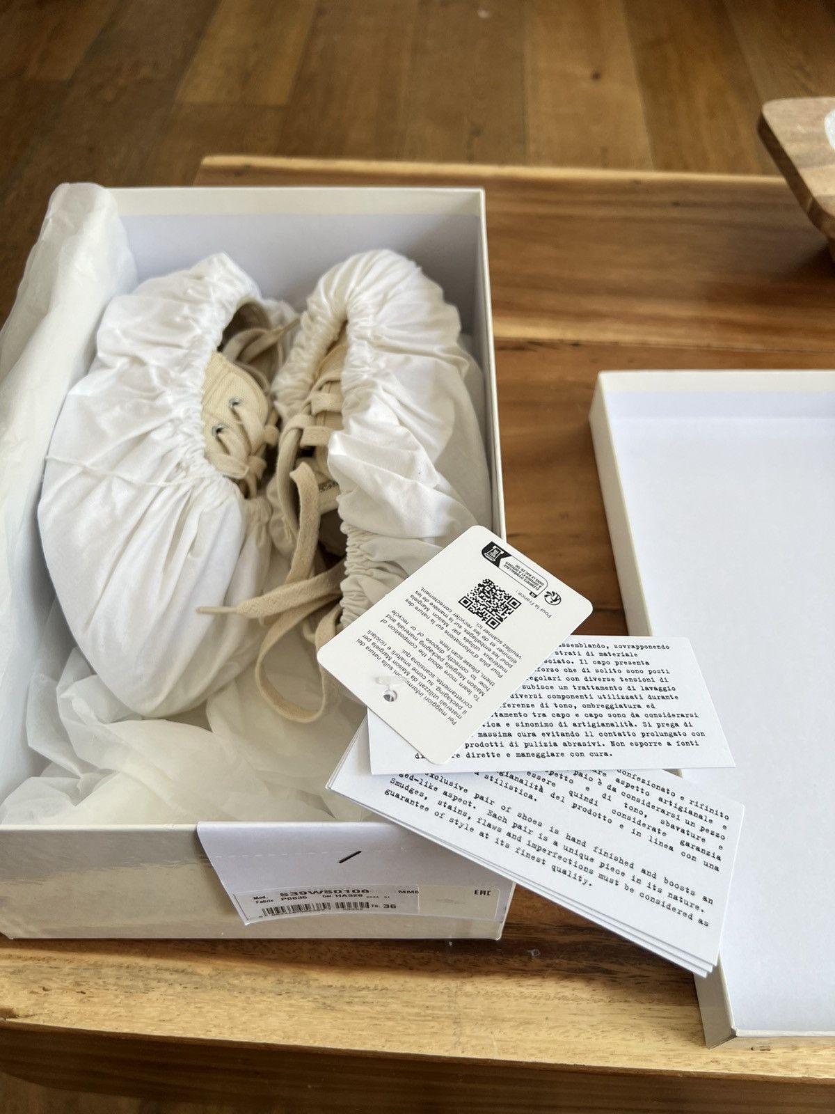 Maison Margiela Maison Margiela Inside-Out Canvas Natural Low Top Sneakers Size US 6 / IT 36 - 5 Thumbnail