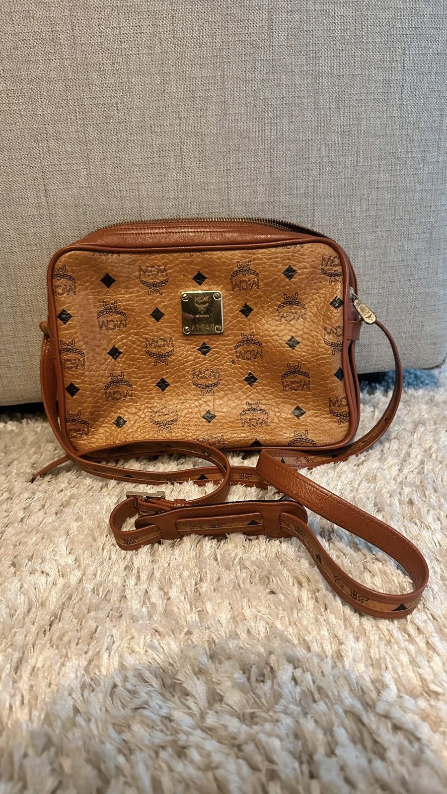 MCM MCM Women's Brown Klassik Logo Crossbody Bag Size ONE SIZE - 1 Thumbnail