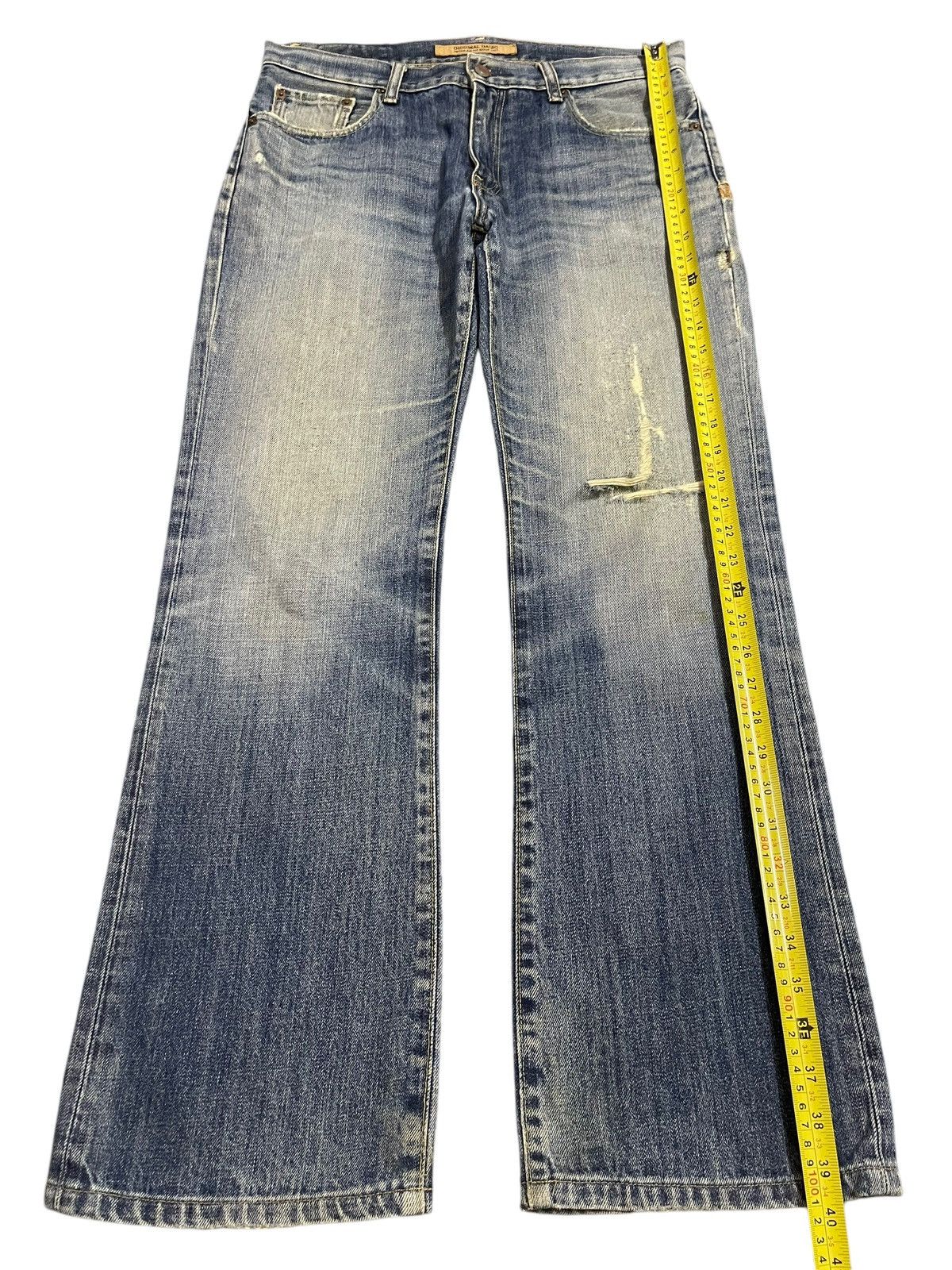 Uniqlo Vintage Japanese Uniqlo Blue Faded Wash Distress Baggy Jeans Size US 32 / EU 48 - 12 Thumbnail