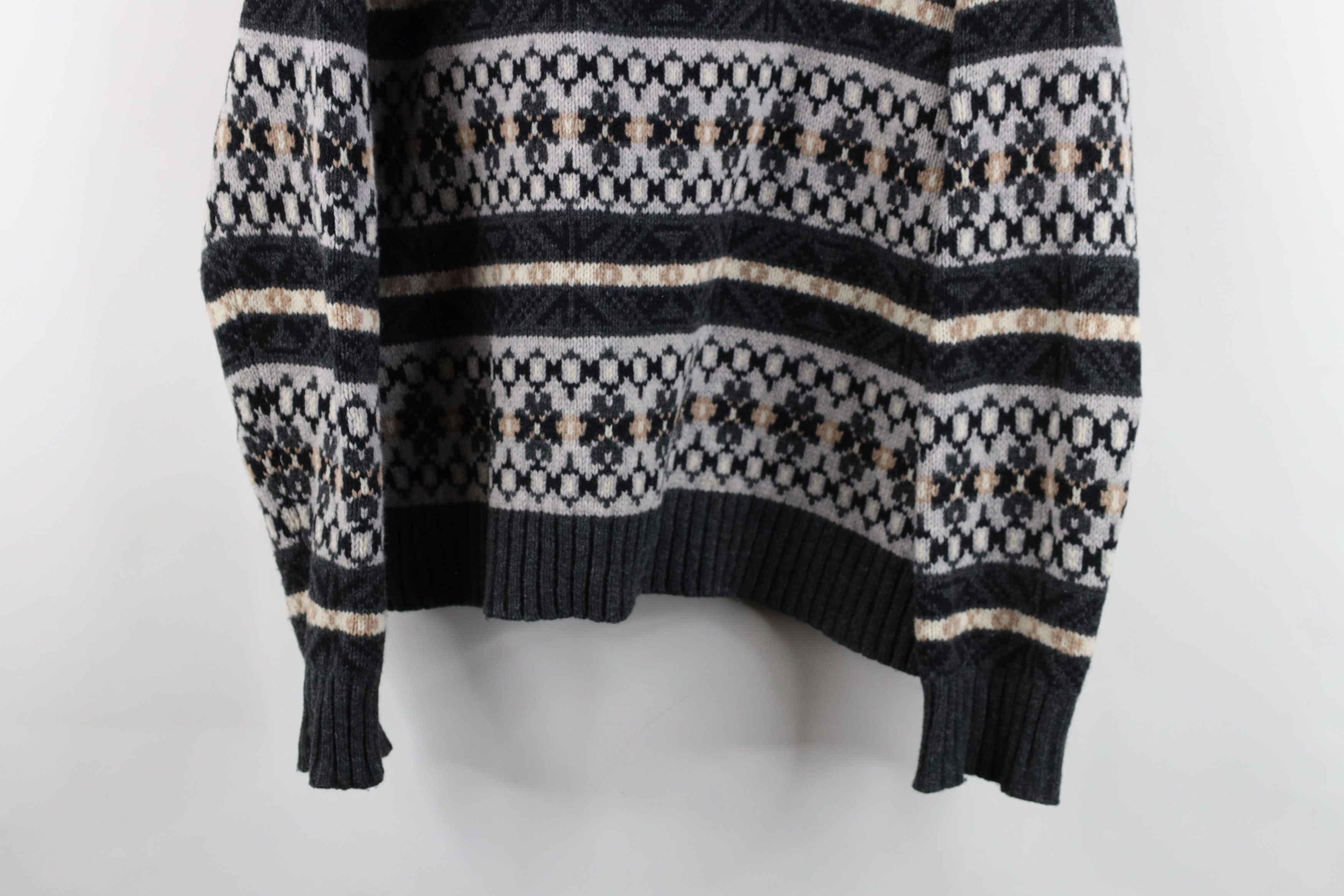 J.Crew J Crew Lambswool Knit Fair Isle Nordic Crewneck Sweater Size L / US 10 / IT 46 - 3 Thumbnail