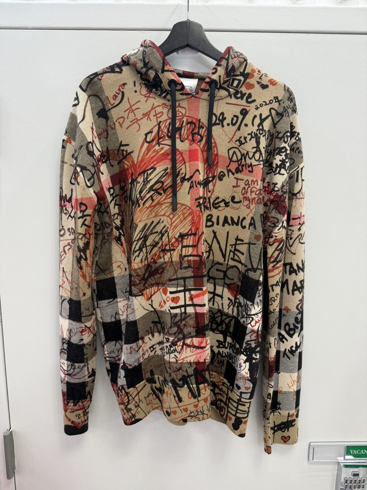 Burberry Burberry Graffiti-Print Checked Hoodie Size US L / EU 52-54 / 3 - 1 Thumbnail