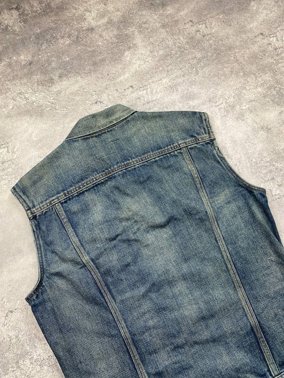 Allsaints Allsaints Selvedge Denim Vest Trucker Jacket Faded Biker Size US M / EU 48-50 / 2 - 15 Thumbnail