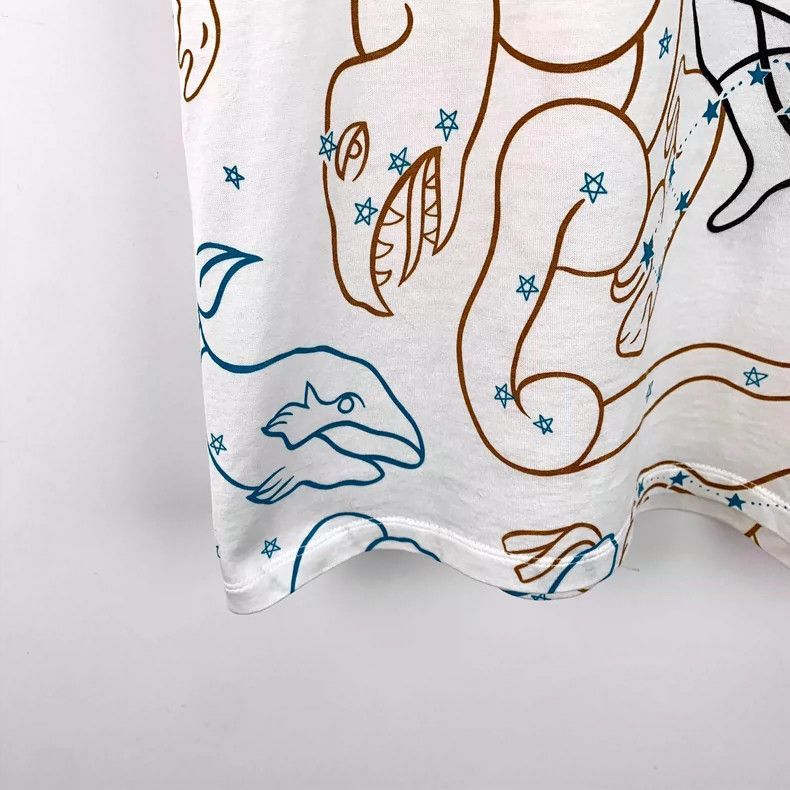 Hermes Hermes White Star Constellation Printed TShirt-2506 Size XS / US 0-2 / IT 36-38 - 4 Thumbnail