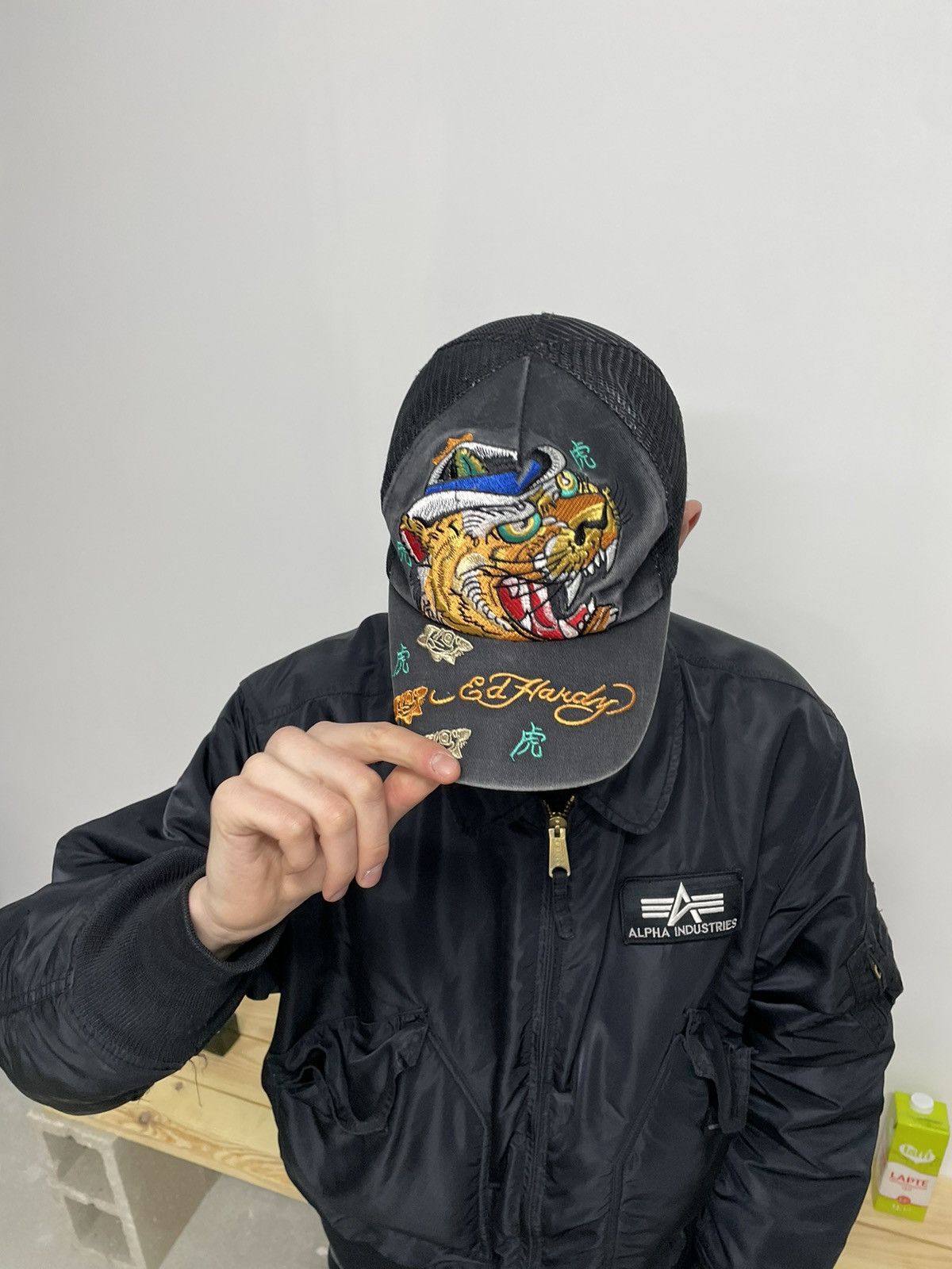 Ed Hardy × Vintage Vintage Ed hardy Black sun faded cap Size ONE SIZE - 1 Thumbnail