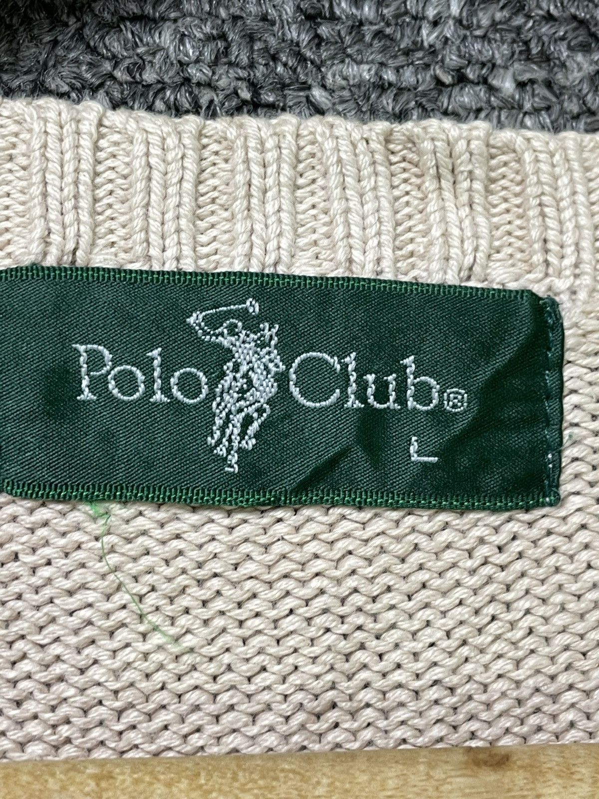 Beverly Hills Polo Club × Polo Ralph Lauren × Vintage Polo Club V-Neck Knit Sweater Vest (43) Size US L / EU 52-54 / 3 - 6 Thumbnail