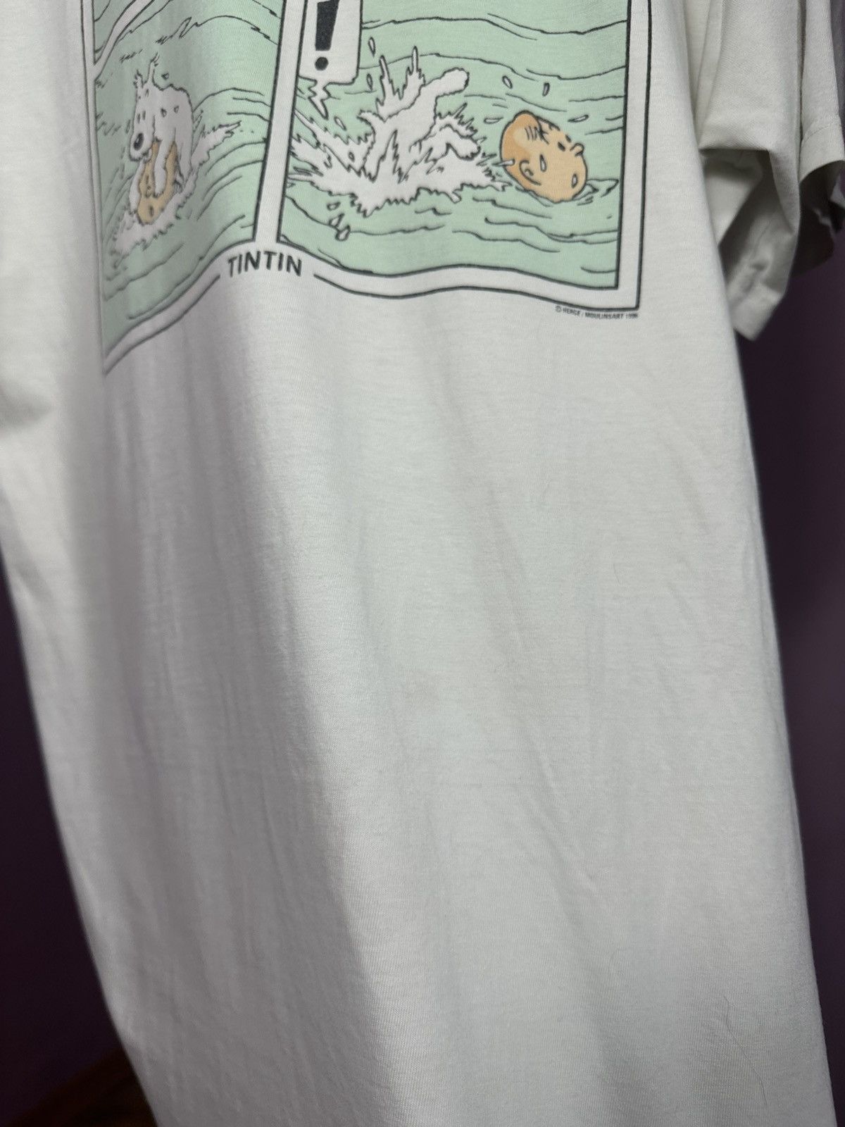 Other Vintage TinTin MoulinsArt 1996 Le Temple Du Soleil T-Shirt Size US L / EU 52-54 / 3 - 18 Thumbnail
