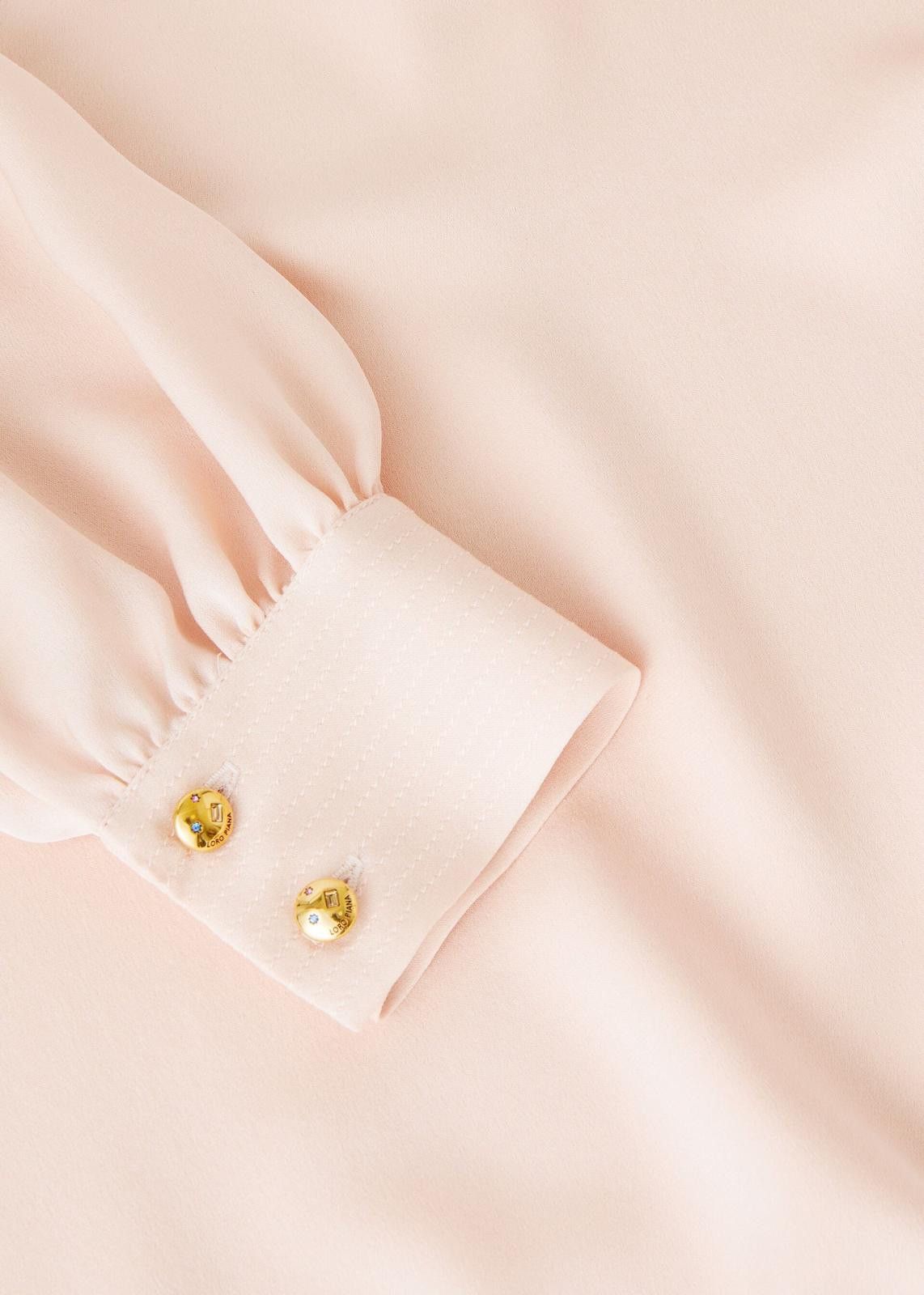 Loro Piana o1srvl11e0125 FAN8312 Jaina Silk Shirt in Light Pink Size XS / US 0-2 / IT 36-38 - 3 Thumbnail