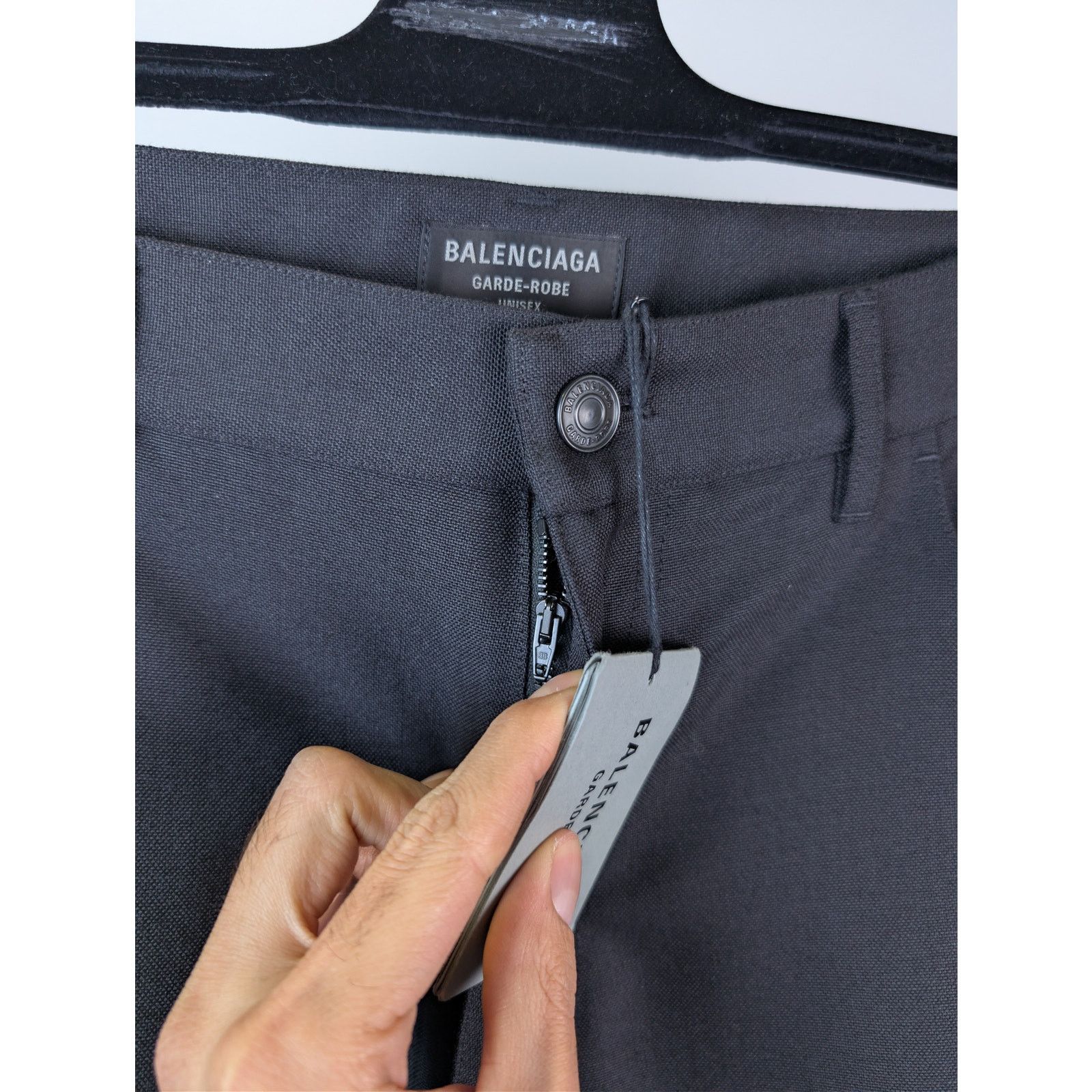 Balenciaga o1rshd1 Stretch Virgin Wool 5 Pocket Baggy Pants in Black Size US 34 / EU 50 - 7 Thumbnail