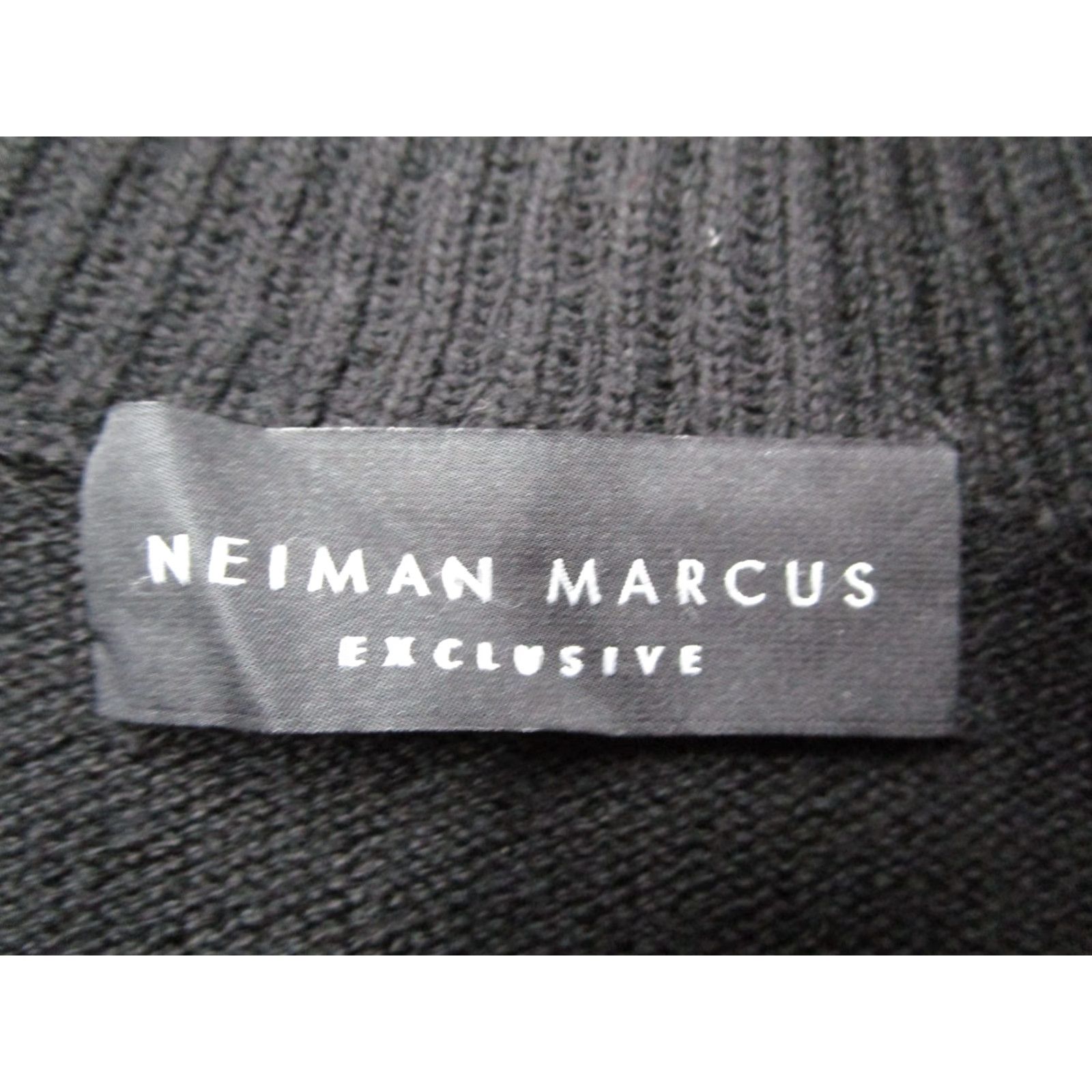 Neiman Marcus Neiman Marcus Exclusive Mens XL Black Merino Wool Full Zip Cardigan Sweater Size US XL / EU 56 / 4 - 3 Thumbnail