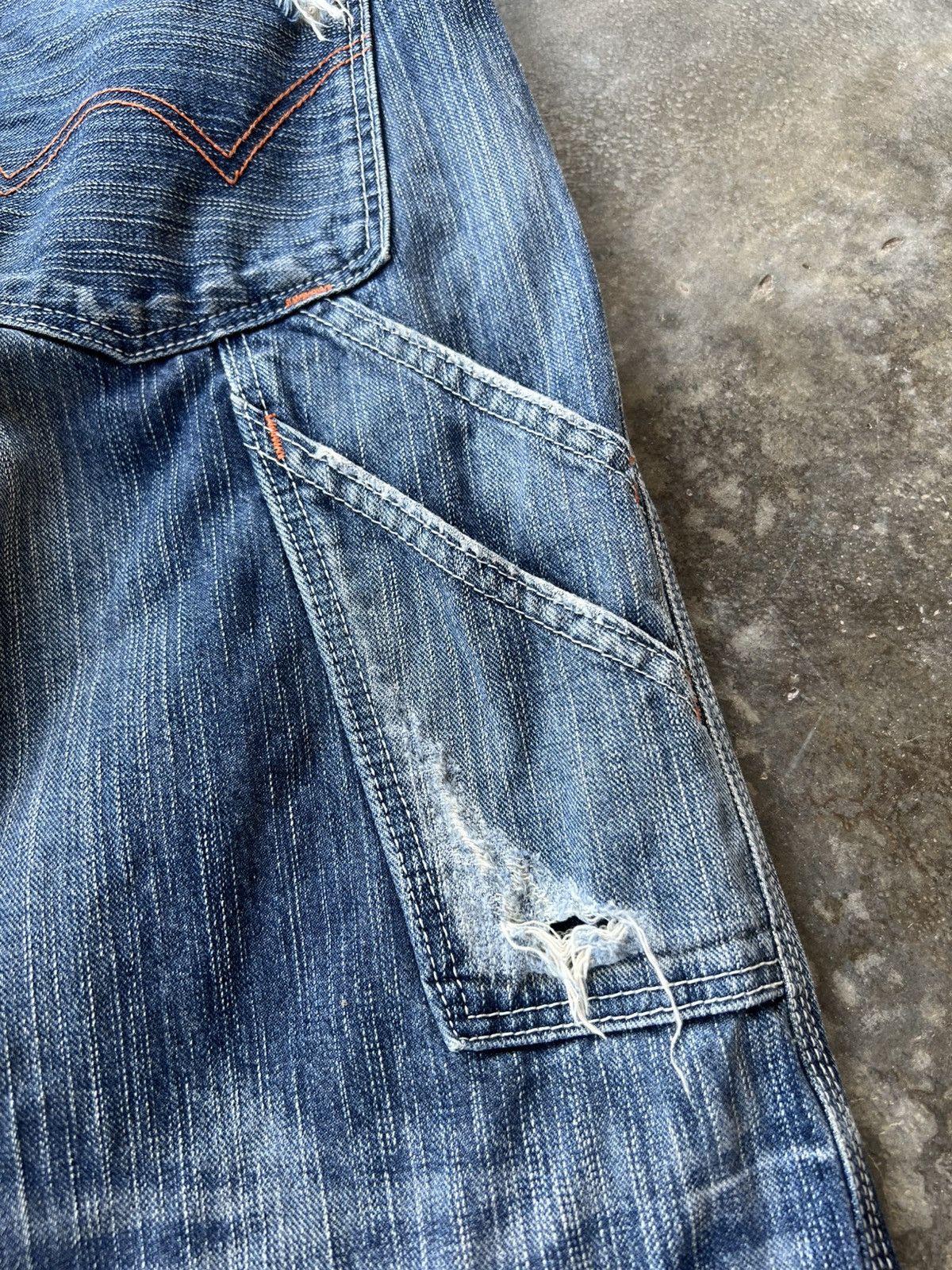 Edwin 💥Flare 💥Vintage Edwin XVS Distress Washed Jean Size US 33 - 14 Thumbnail