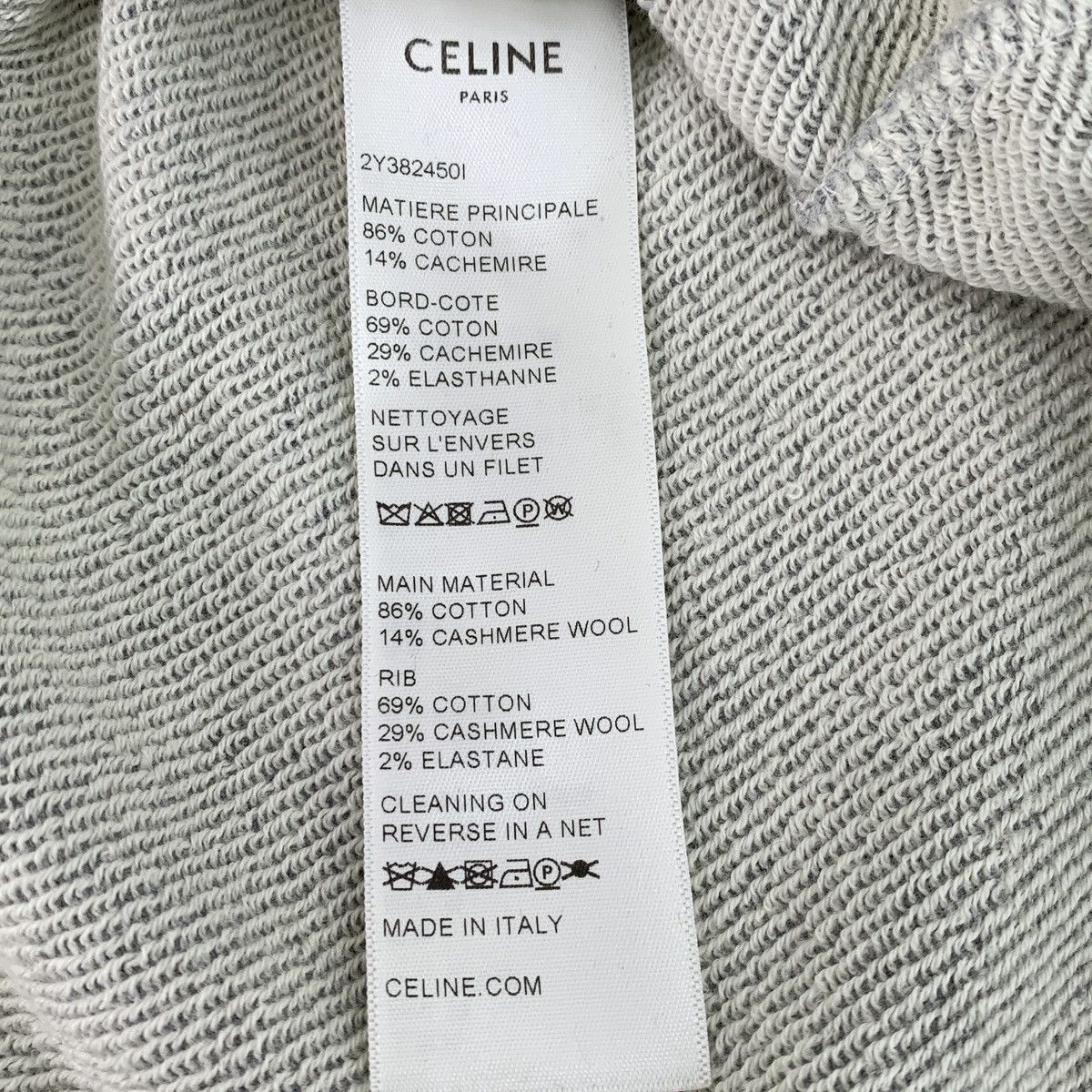 Celine Celine Grey Letter Printed Cotton Crew Neck Sweatshirt K26WX Size M / US 6-8 / IT 42-44 - 8 Thumbnail