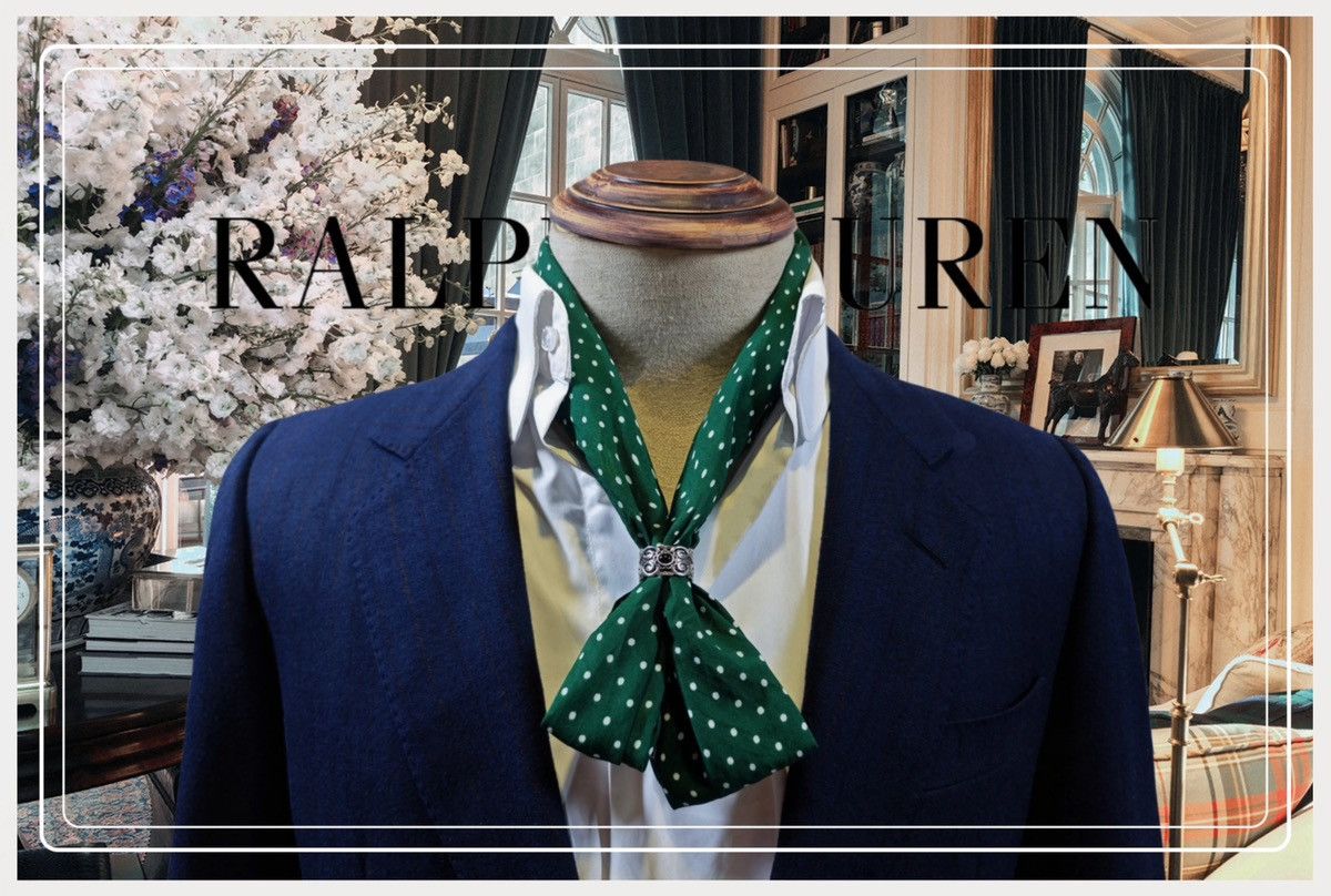 Polo Ralph Lauren INDIGO Printed Bandana COTTON Green Scarf handkerchief Size ONE SIZE - 9 Thumbnail
