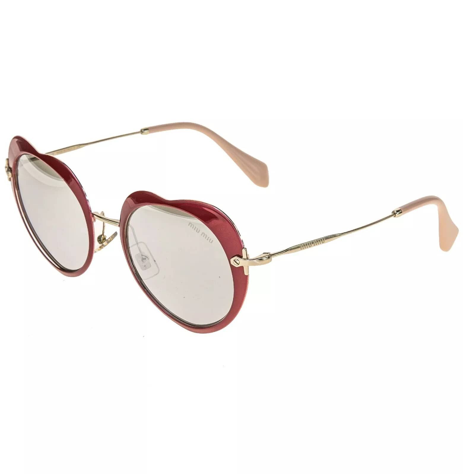 Miu Miu MIU MIU 54R Gold Red Silver Mirror Round Heart Metal Mu54RS Size ONE SIZE - 7 Thumbnail