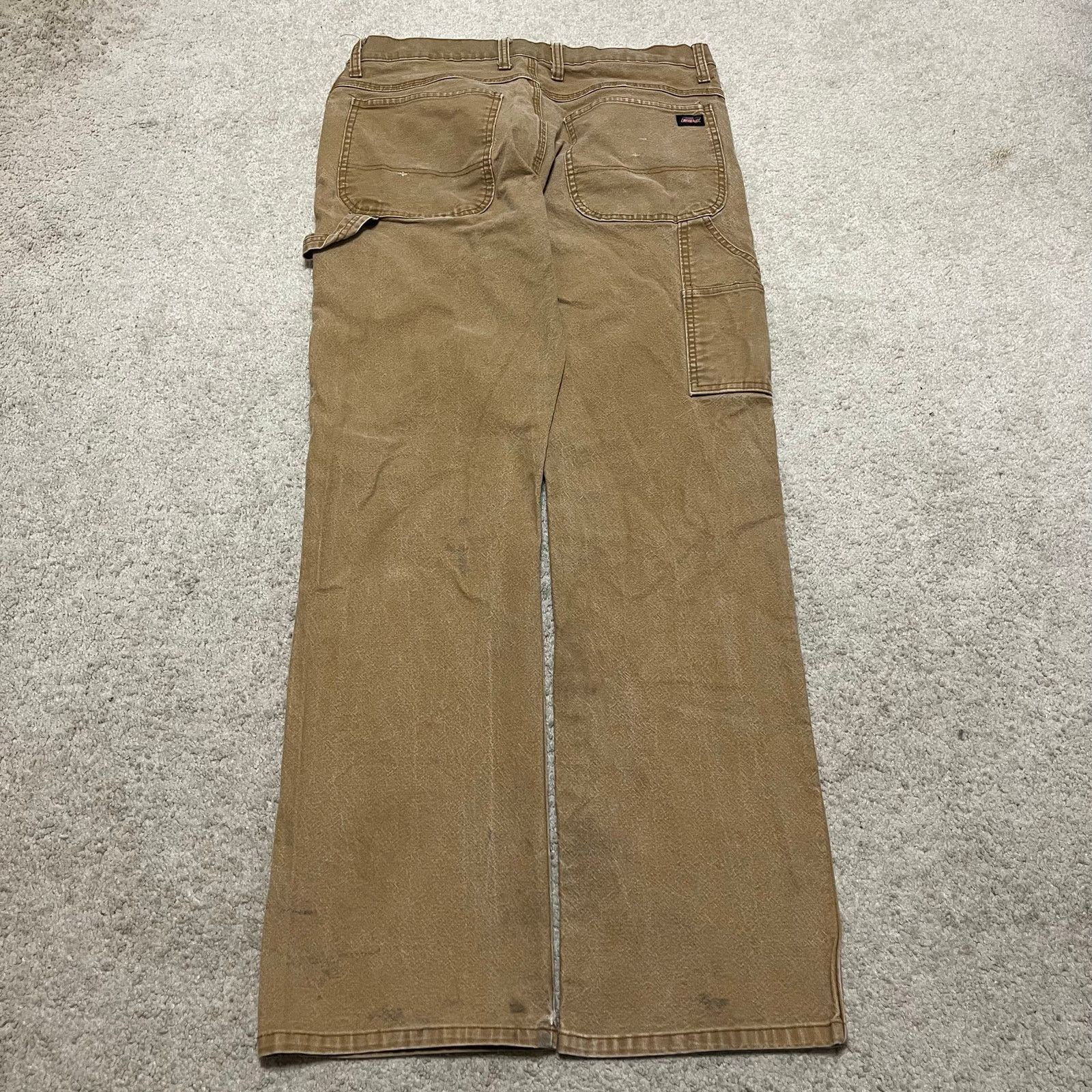 Dickies Dickies Distressed Faded Carpenter Tan Workwear Pants 34x32 Size US 34 / EU 50 - 1 Thumbnail