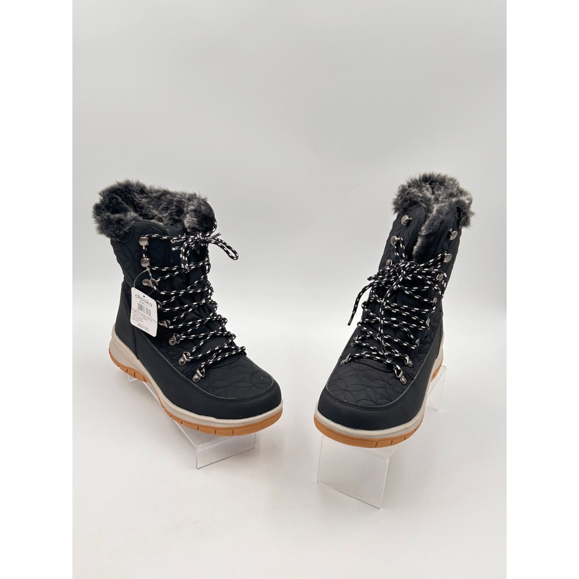 Other Chooka Belltown Mid Faux Fur Black Insulated Snow Boots Wome Size US 9 / IT 39 - 4 Thumbnail