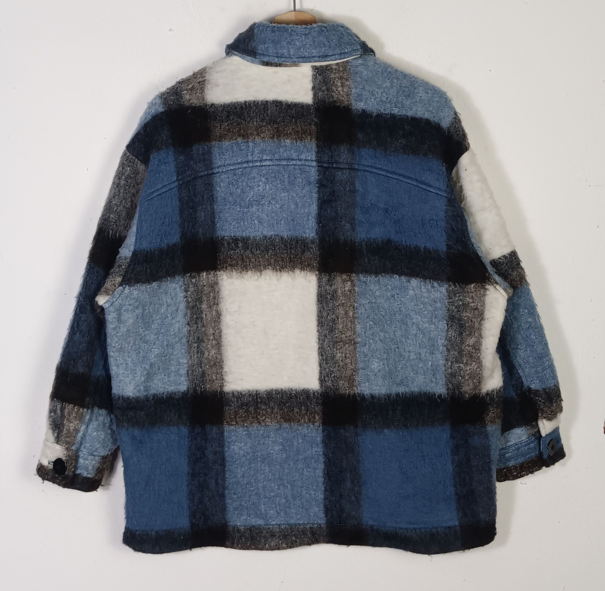 Zara Zara Blue Fleece Overshirt Jacket Italian Fabric Size L / US 10 / IT 46 - 2 Thumbnail
