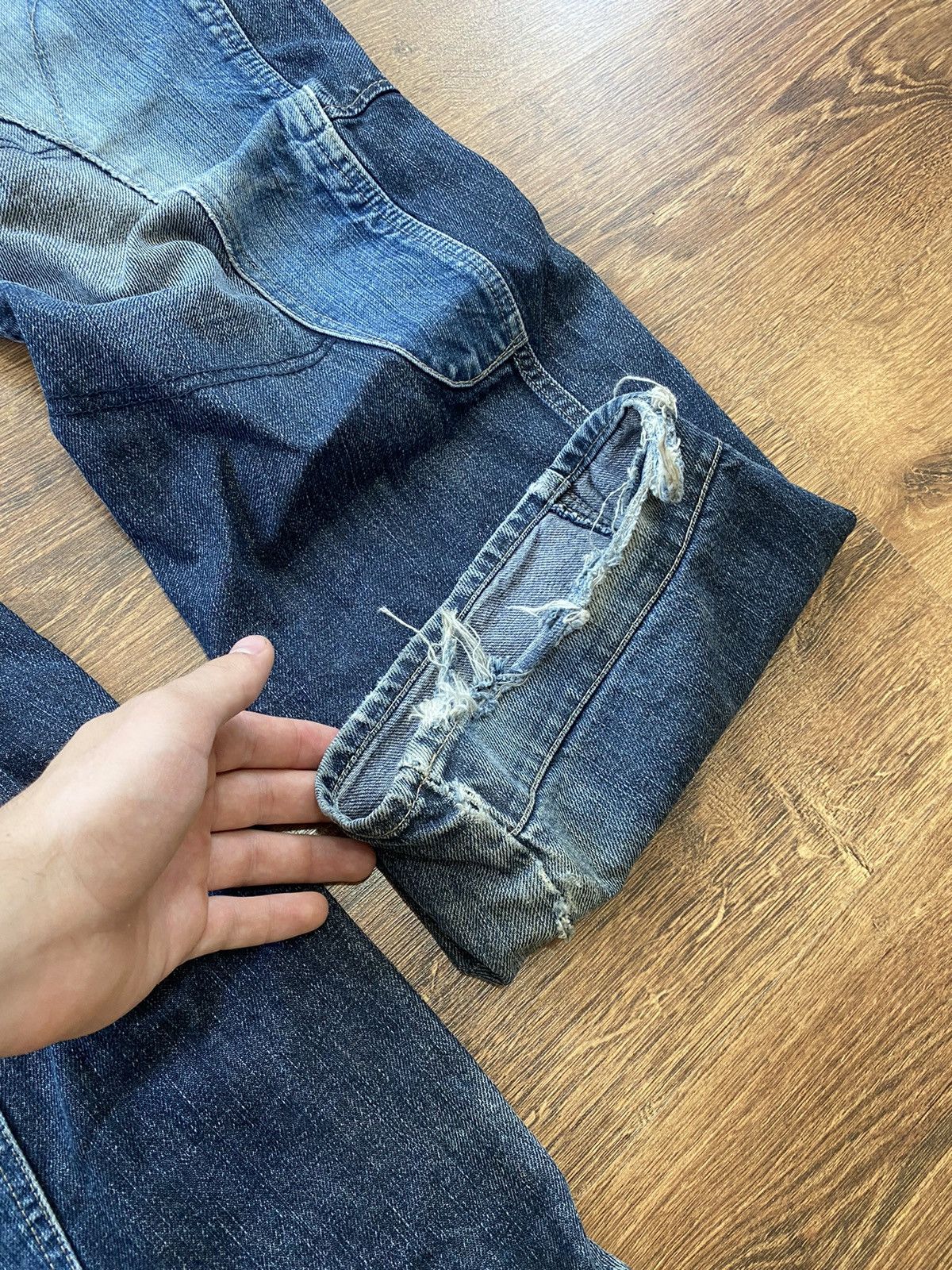 14th Addiction Vintage Y2K G Star archive Denim Cargo Baggy pants Jeans Size US 33 - 23 Thumbnail