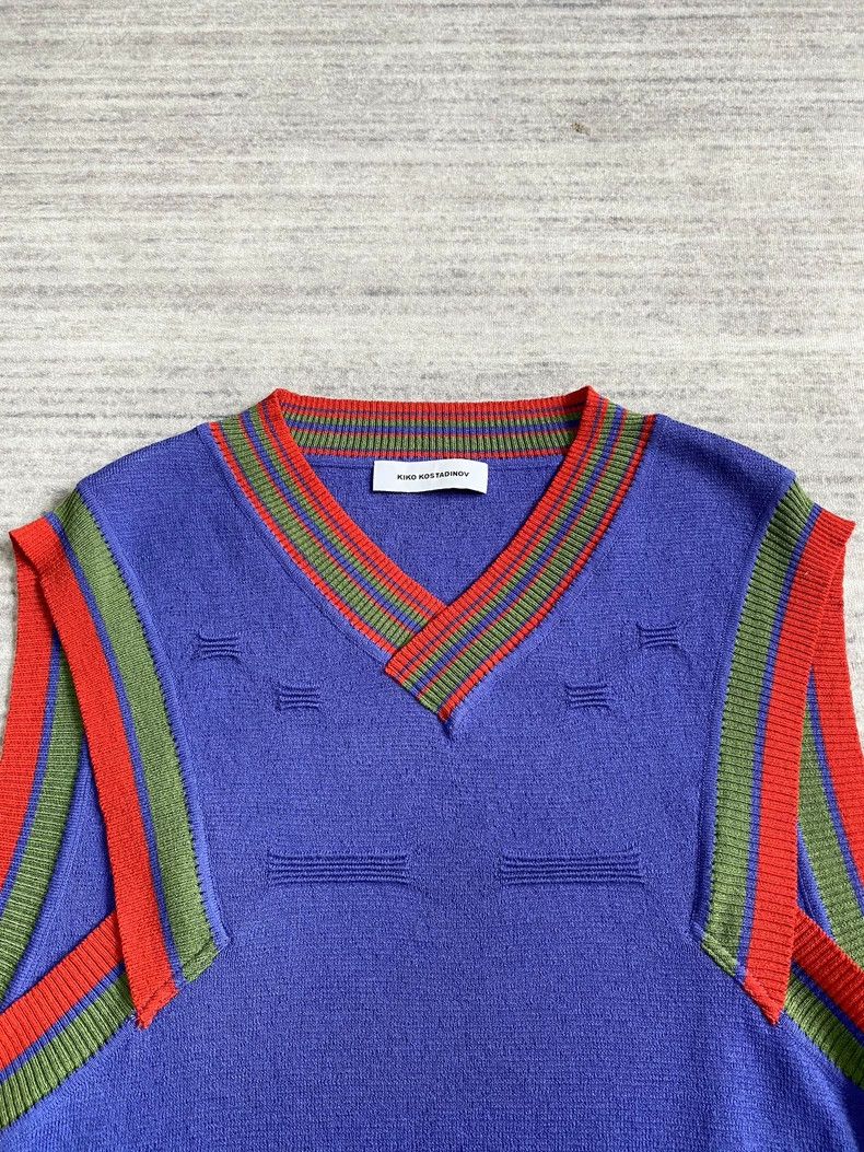 Kiko Kostadinov KIKO KOSTADINOV Dorset Purple Knit Vest Layered Sweater 25 Size US XS / EU 42 / 0 - 3 Thumbnail