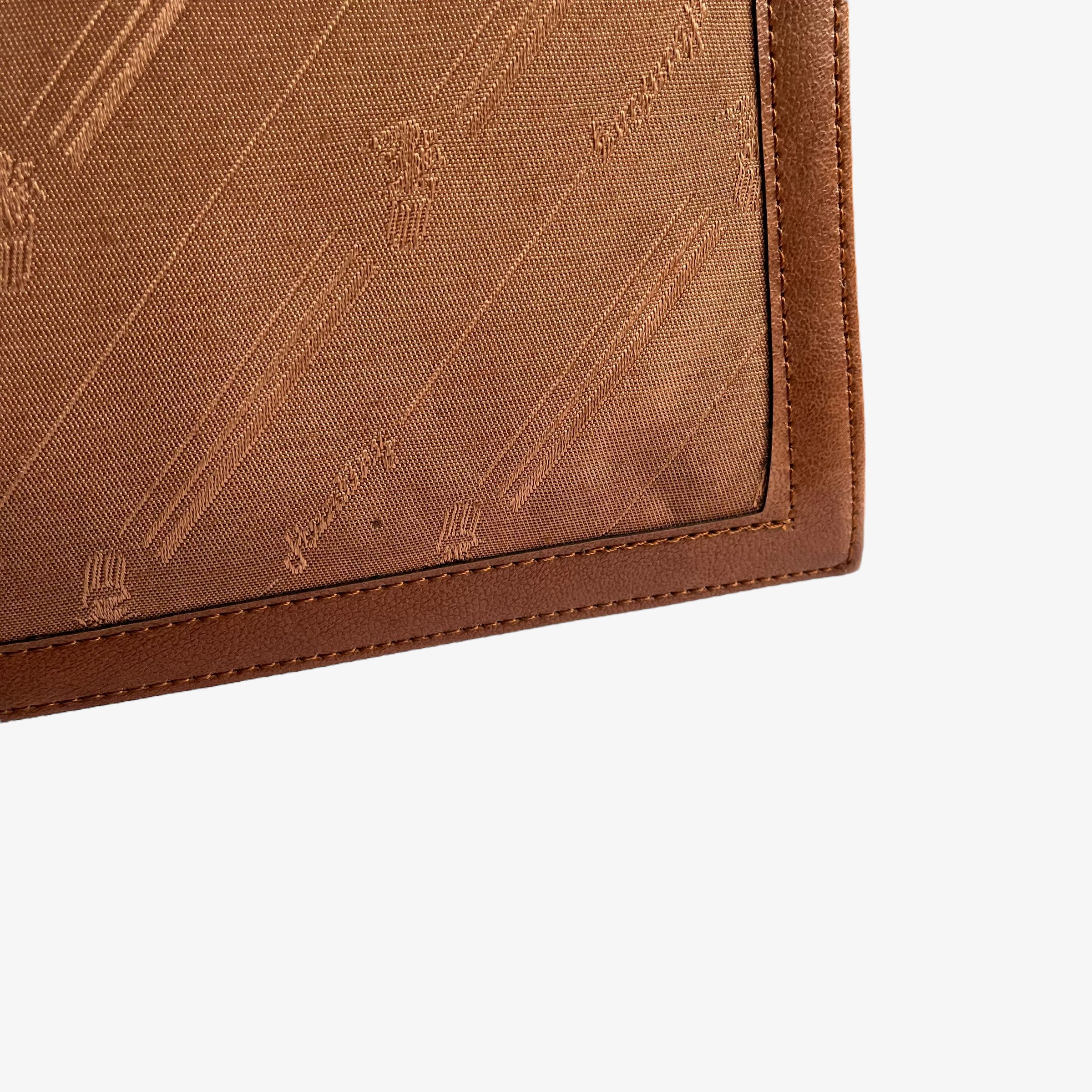 Other Vintage 1970s Knight Monogram Print Leather Messenger Bag Size ONE SIZE - 9 Thumbnail