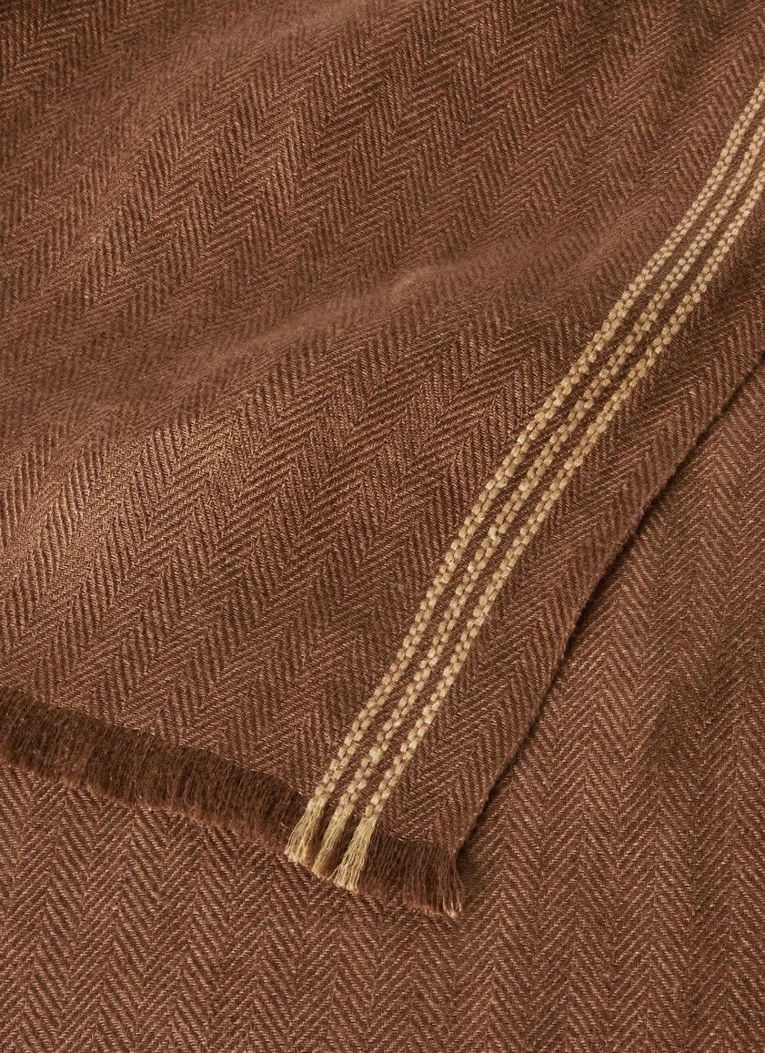 Loro Piana o1srvl11e0325 FAN9717 Size: OS / Sciarpa Scarf in Brown Size ONE SIZE - 3 Thumbnail