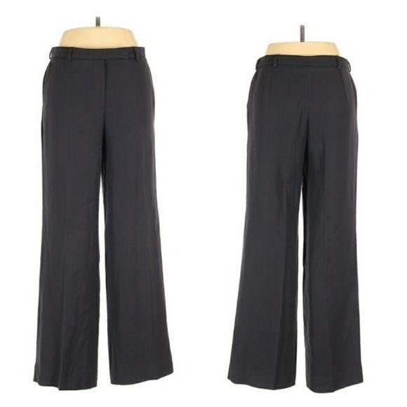 Armani Collezioni Dress Pants 6 Gray Flat Front High-rise St