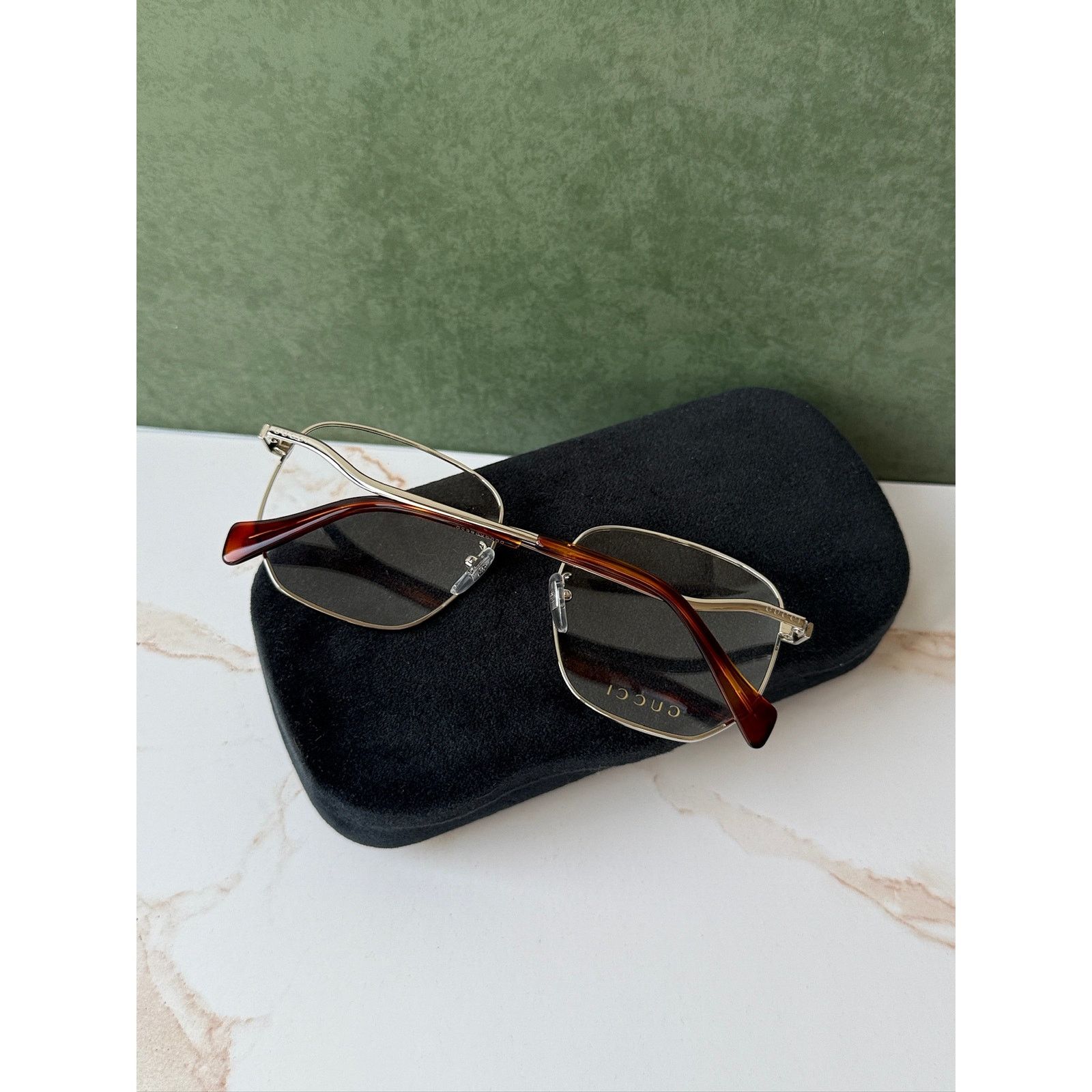 Gucci NEW Gucci GG0973O Silver Metal Oversized Square Frames Size ONE SIZE - 4 Thumbnail