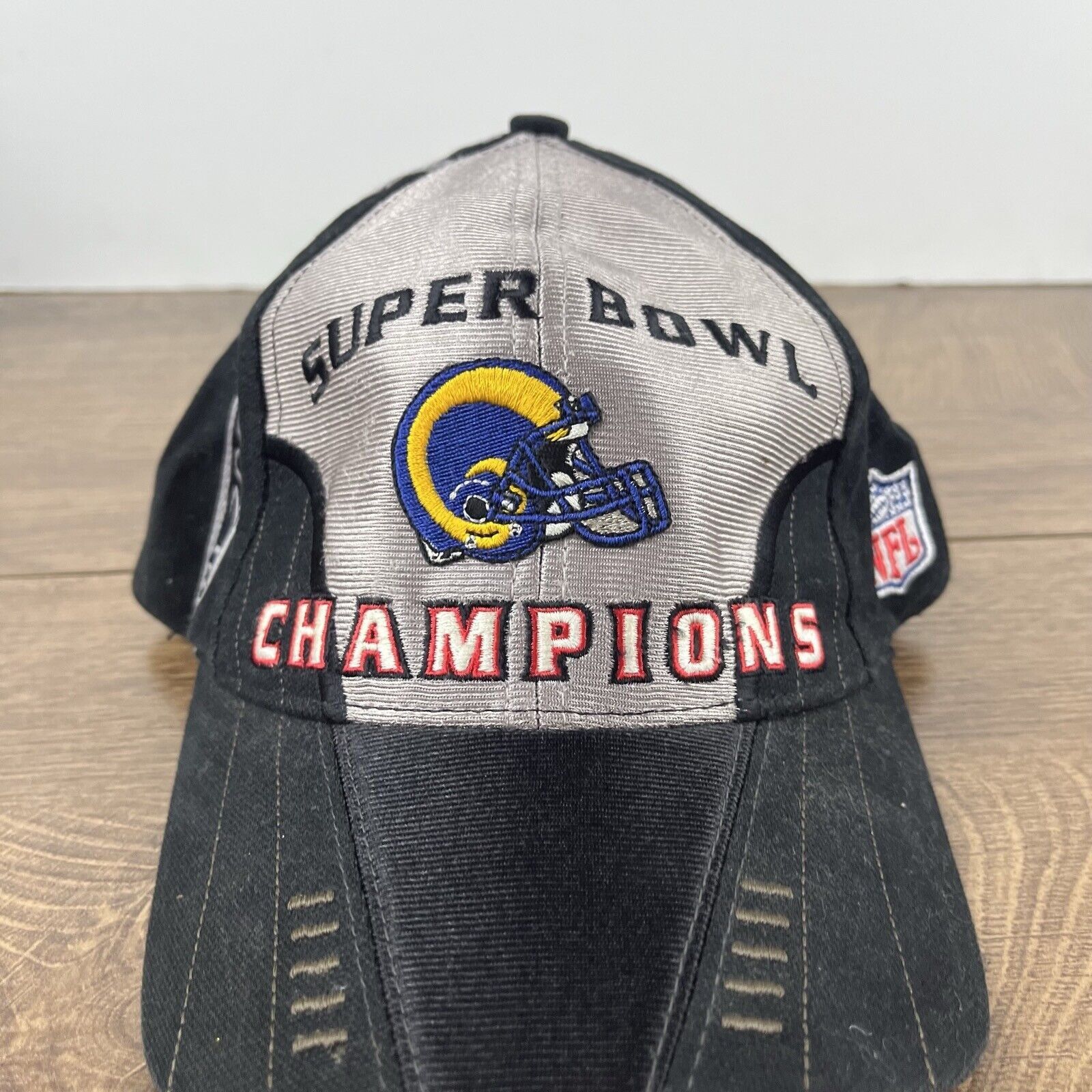 Other Vintage St. Louis Rams Hat Black Super Bowl Hat Adjustable H Size ONE SIZE - 6 Thumbnail
