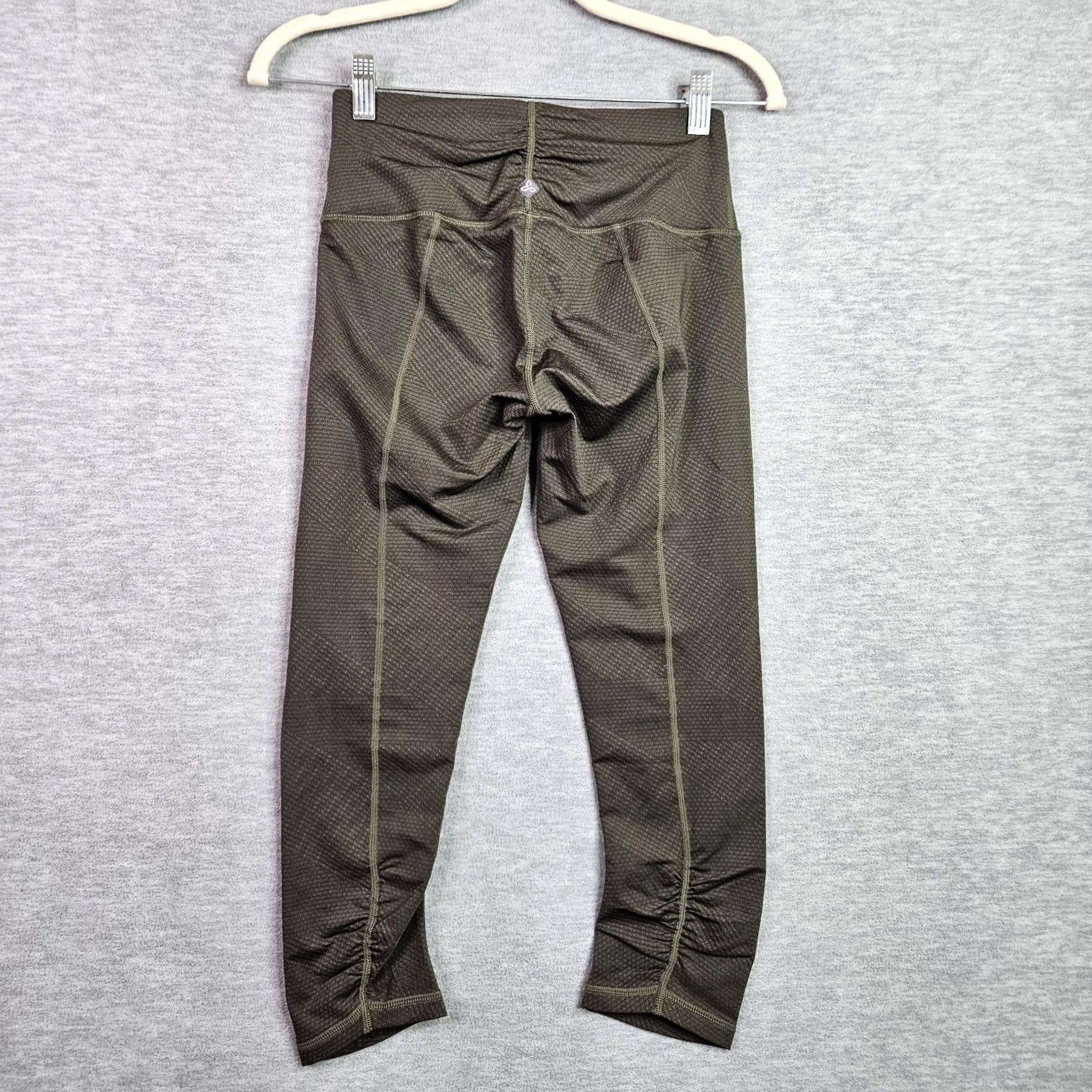 Prana prAna Women's Yoga Leggings XS Olive Green Textured Stretch Size 26" / US 2 / IT 38 - 2 Thumbnail