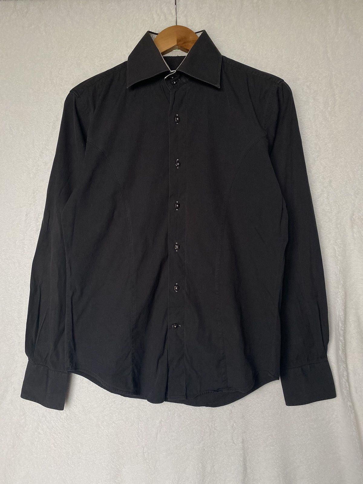 Carven Black Cotton Button Up Long Sleeve Shirt Size US M / EU 48-50 / 2 - 2 Thumbnail