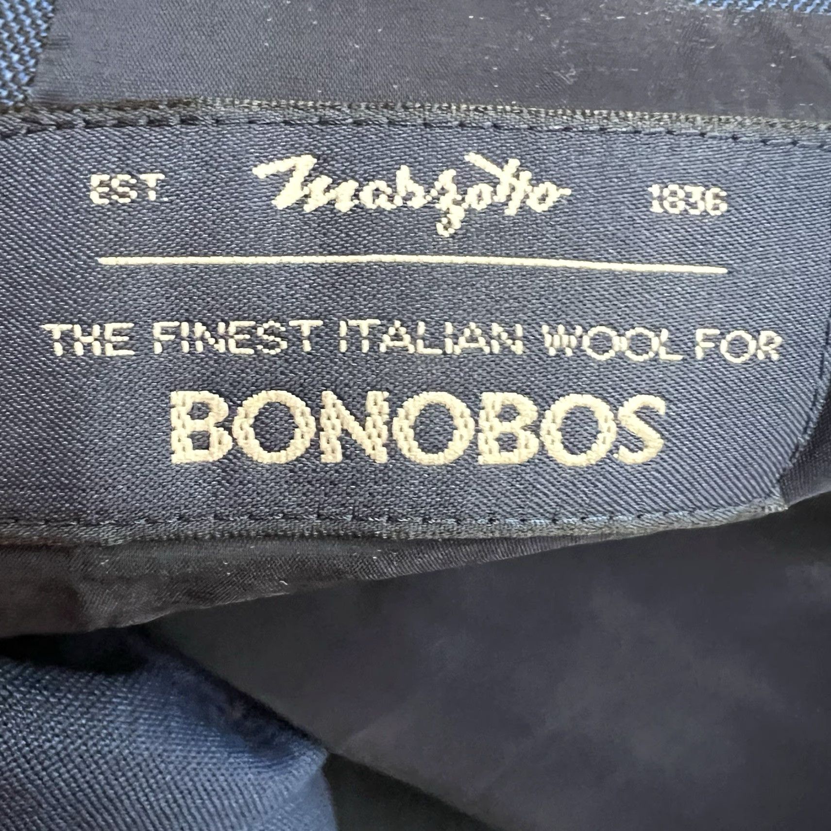 Bonobos Bonobos Men's Blazer Sport Coat Wool Textured Weave 54L Blue Italian Vintage Casual Business Size 54R - 7 Thumbnail