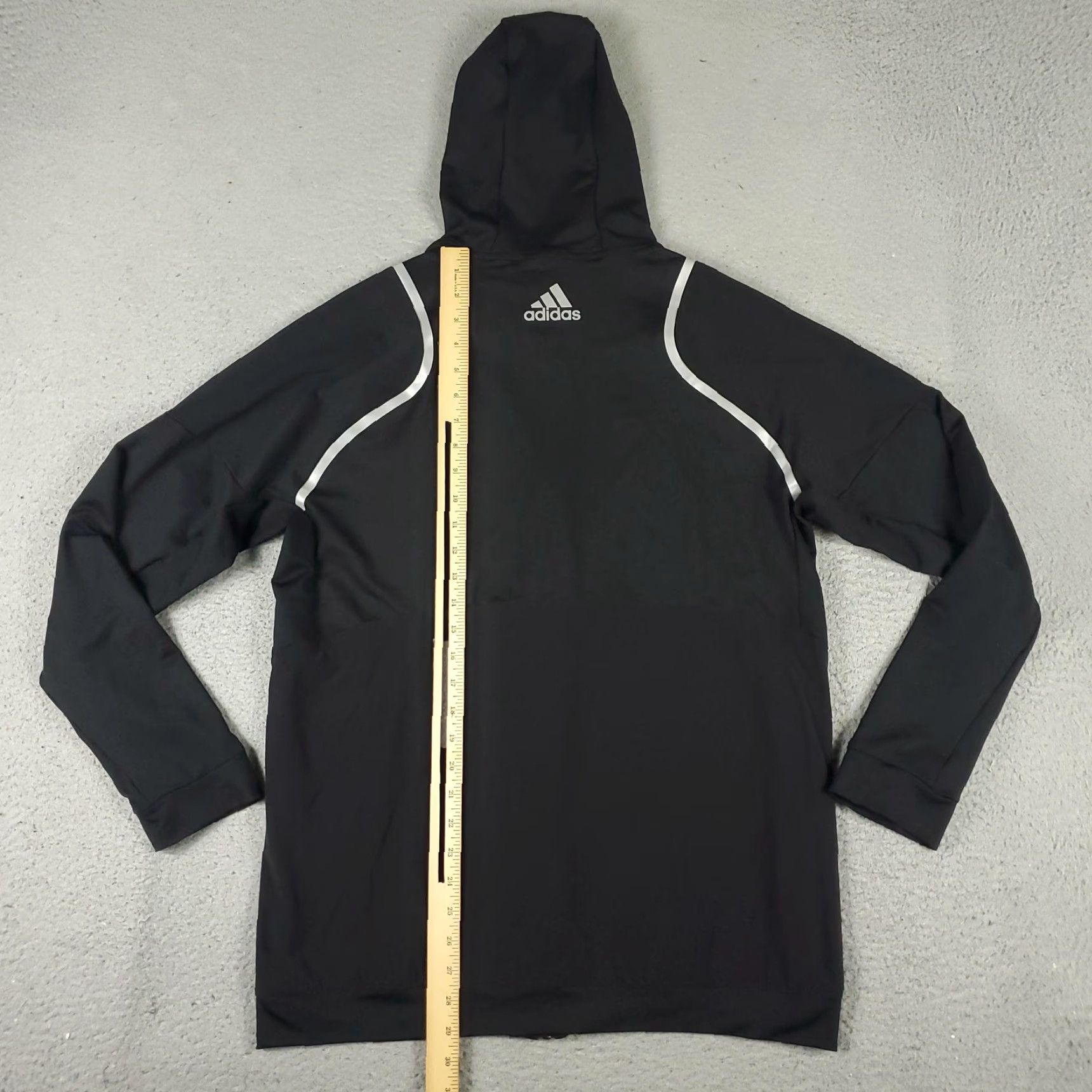 Adidas Adidas Hoodie Mens Large Black Full Zip Hooded Sweatshirt Size US L / EU 52-54 / 3 - 5 Thumbnail