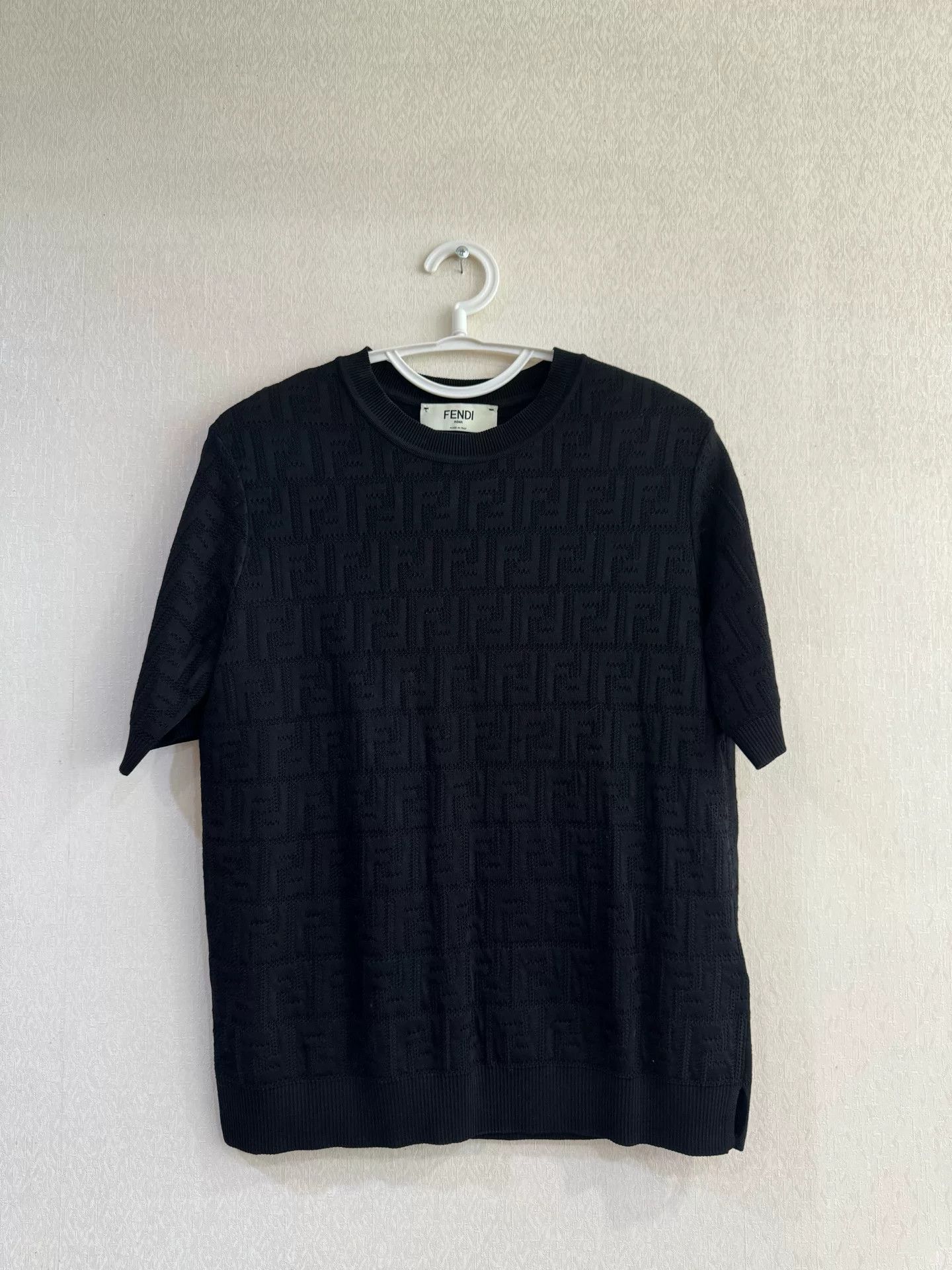 Fendi Fendi Black Cotton Short Sleeve T-shirt Size US S / EU 44-46 / 1 - 1 Thumbnail