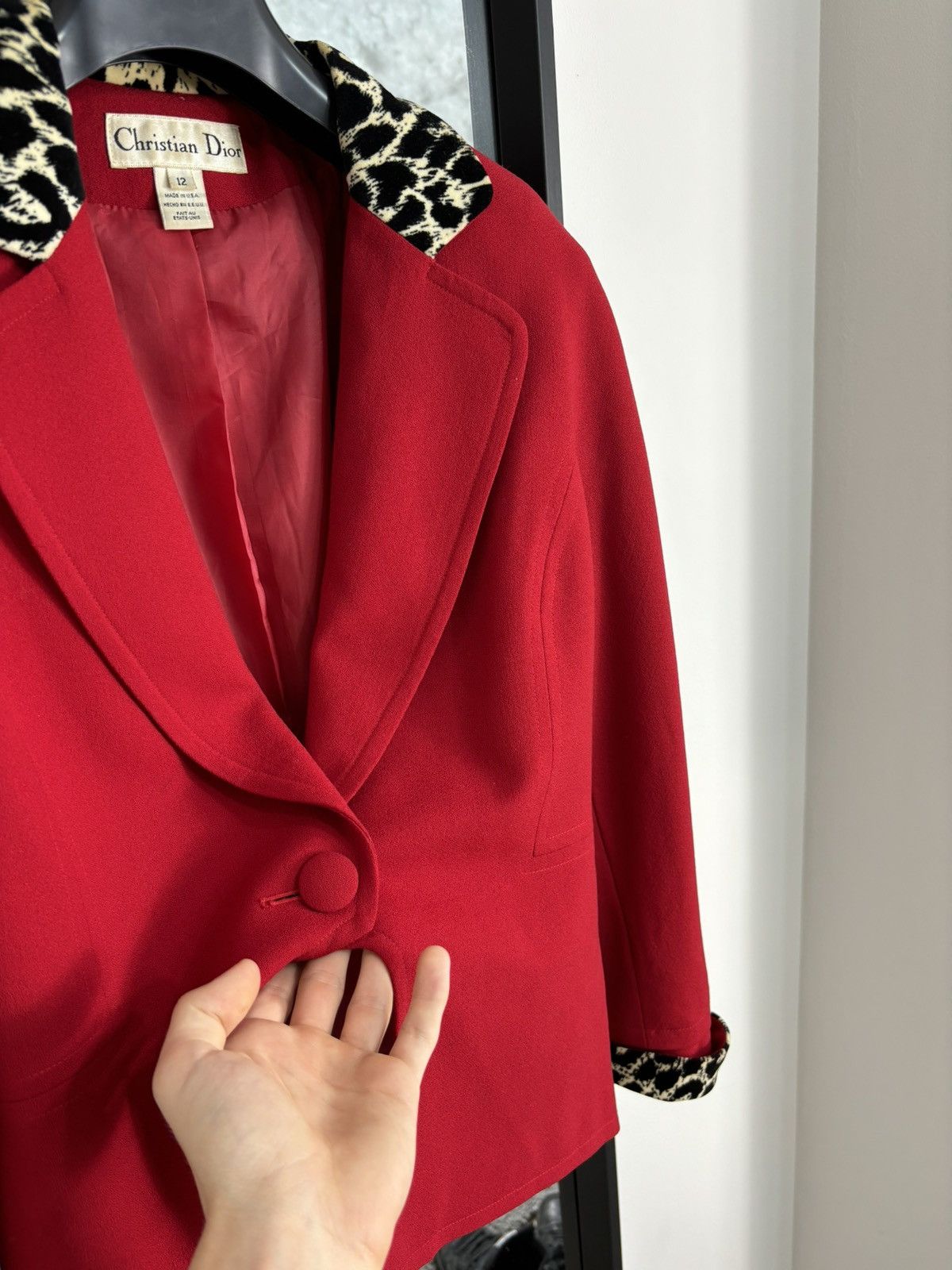 Dior 1990s Vintage Luxury Designer Christian Dior Blazer Jacket Size M / US 6-8 / IT 42-44 - 5 Thumbnail
