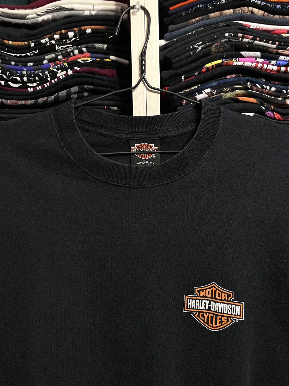 Harley Davidson Vintage 1999 Harley Davidson 90s 3D Emblem Style T-Shirt Size US XL / EU 56 / 4 - 3 Thumbnail