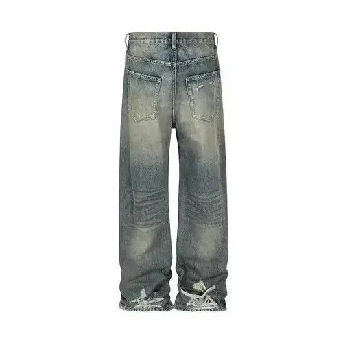 VIBE Washed Dirty Baggy Blue Jeans Size US 30 / EU 46 - 6 Thumbnail