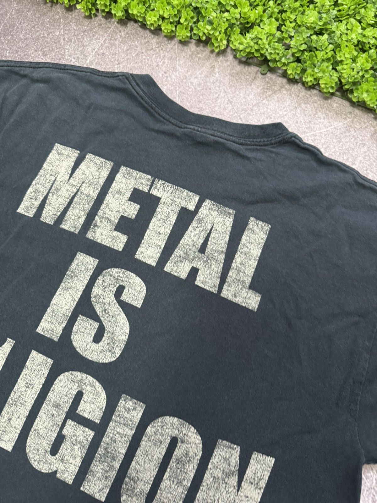 Band Tees Vintage 2000s Powerwolf T Shirt Metal Is Religion Y2k Size US L / EU 52-54 / 3 - 16 Thumbnail