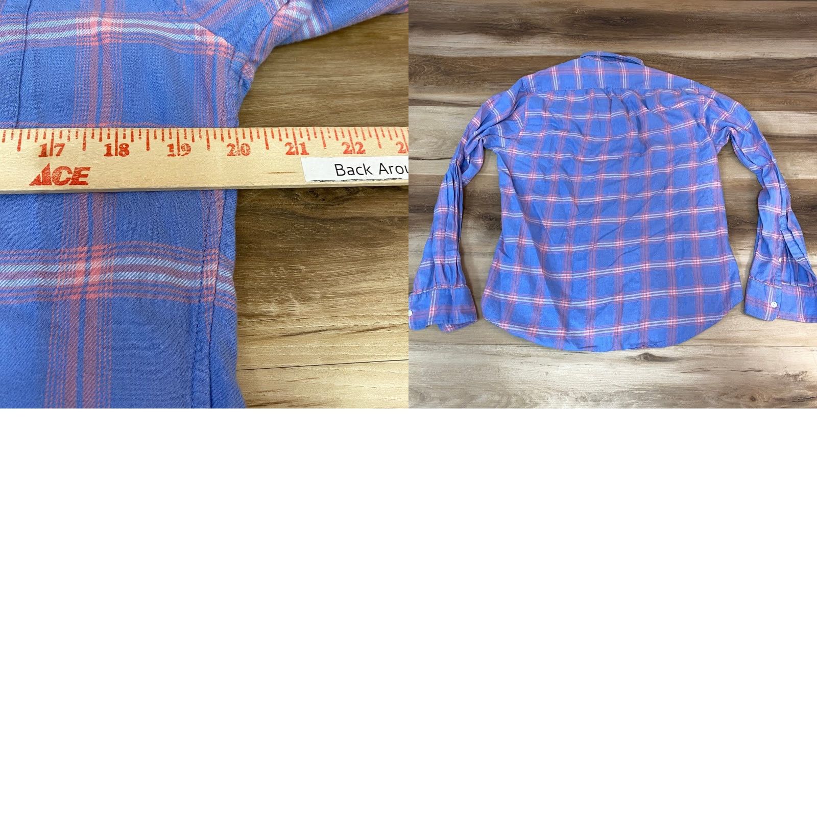 Bonobos Bonobos Shirt Mens Medium Slim Flannel Cotton Plaid Button-Down 40 in Chest Purple Pink Casual Business Travel Mens Size US M / EU 48-50 / 2 - 8 Thumbnail