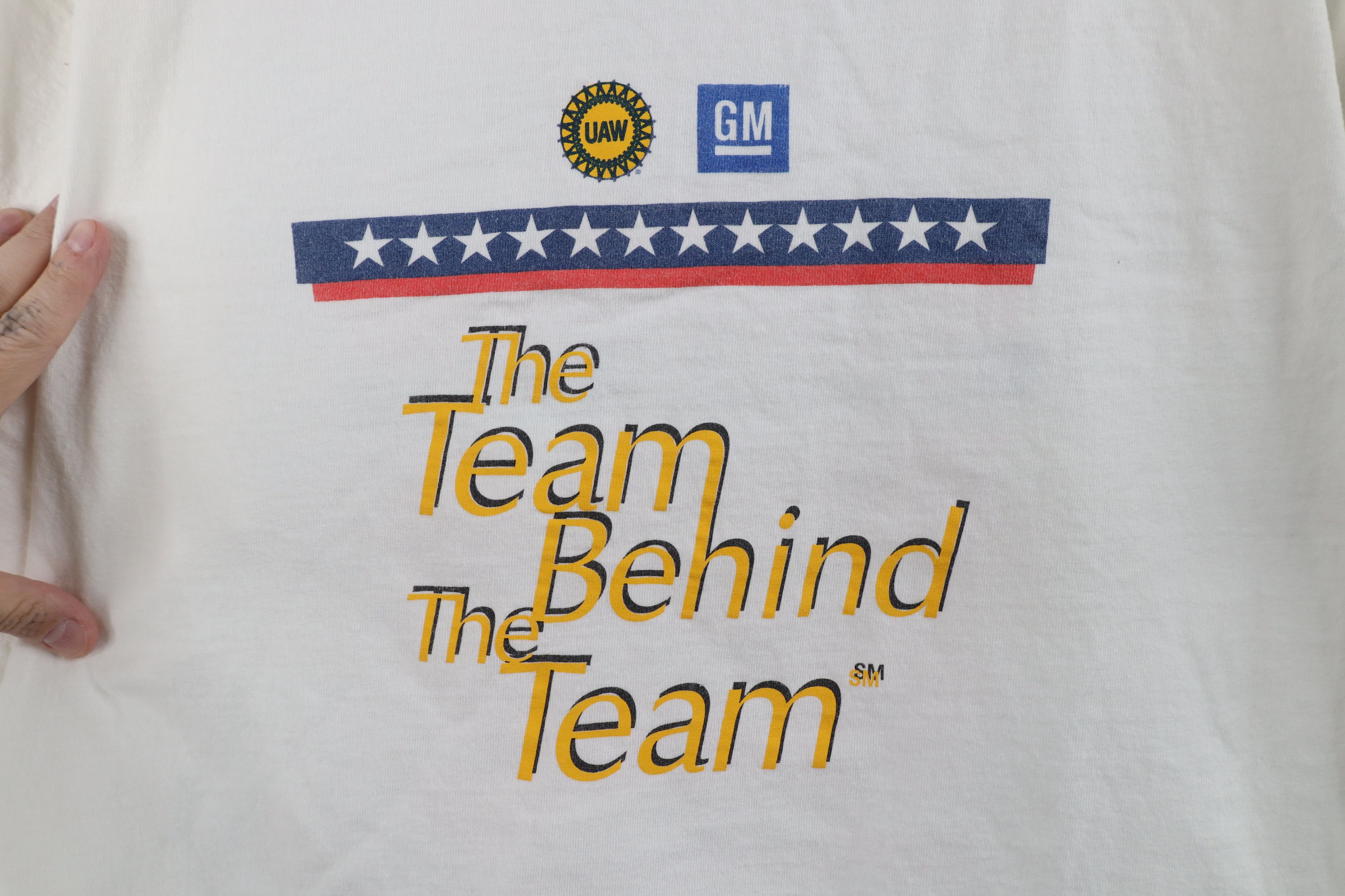 Vintage Vintage 90s Y2K Union Made Motors USA Olympics T-Shirt USA Size US L / EU 52-54 / 3 - 11 Thumbnail