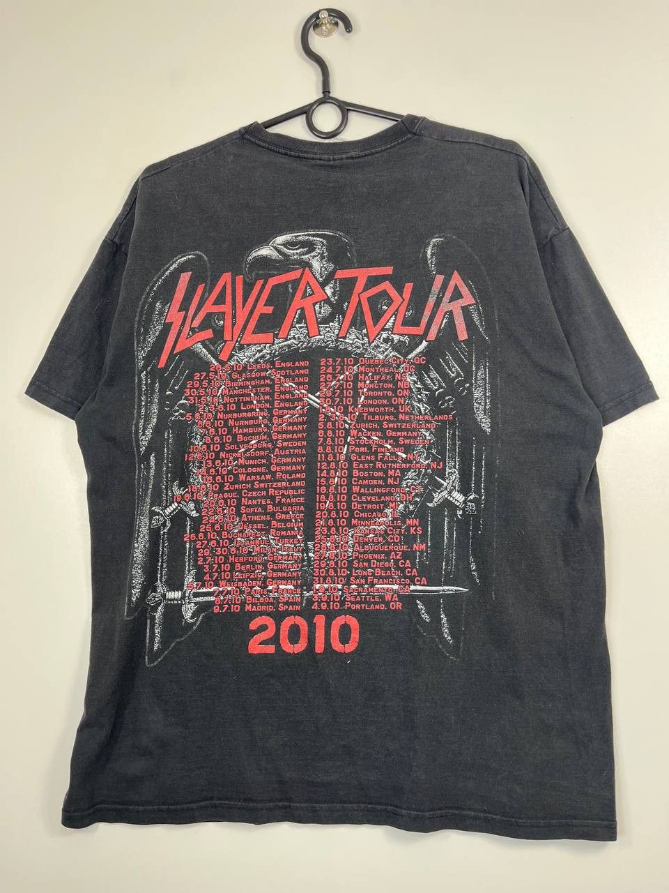 Other Slayer 2010 Tour Band T Shirt Graphic Print Mens Size L Size US L / EU 52-54 / 3 - 6 Thumbnail