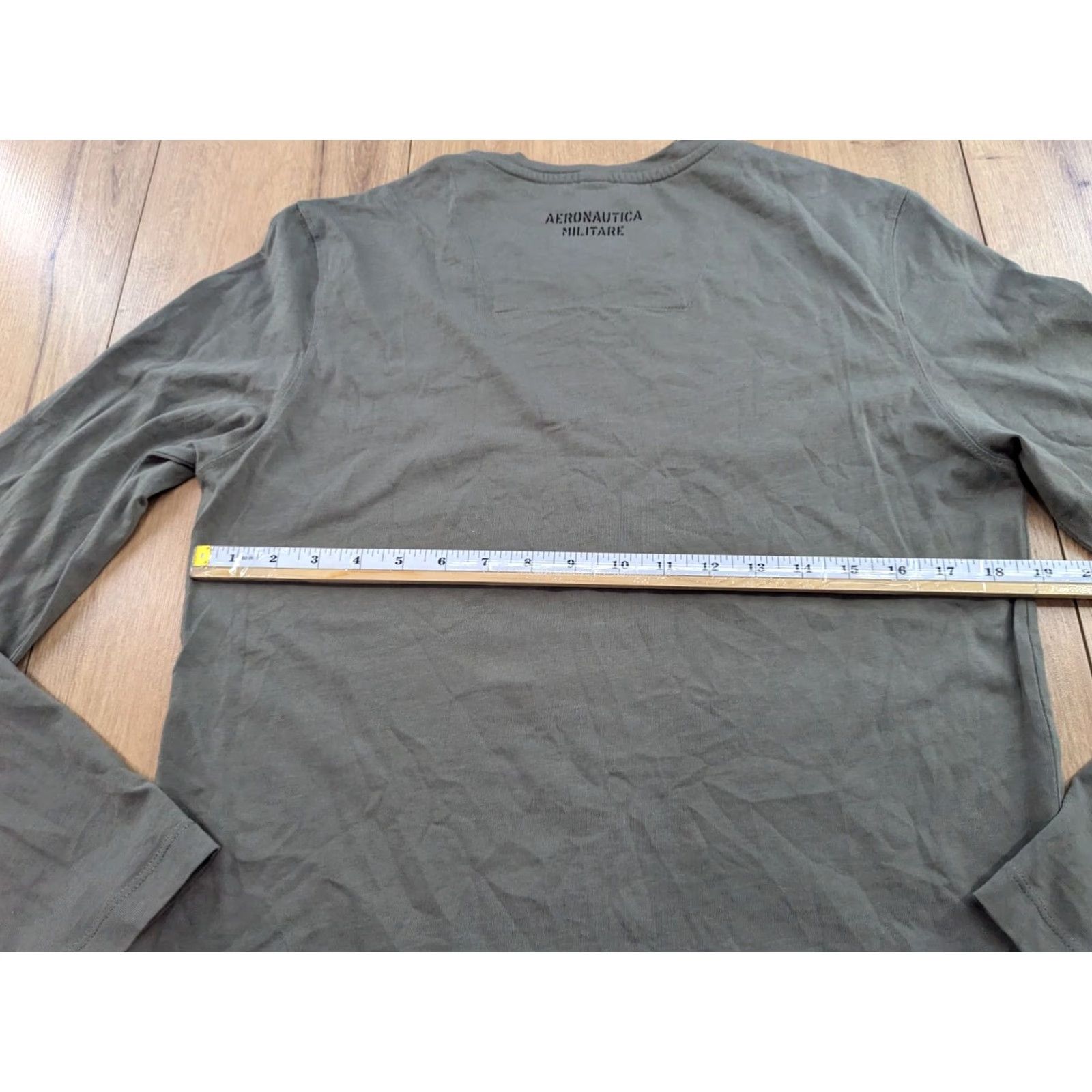 Aeronautica Militare Aeronautica Militare Mens Shirt Sz L Round neck Long sleeves Green Cotton Canvas T-Shirt Moisture Wicking Boys Mens (no N/A) Size US L / EU 52-54 / 3 - 6 Thumbnail