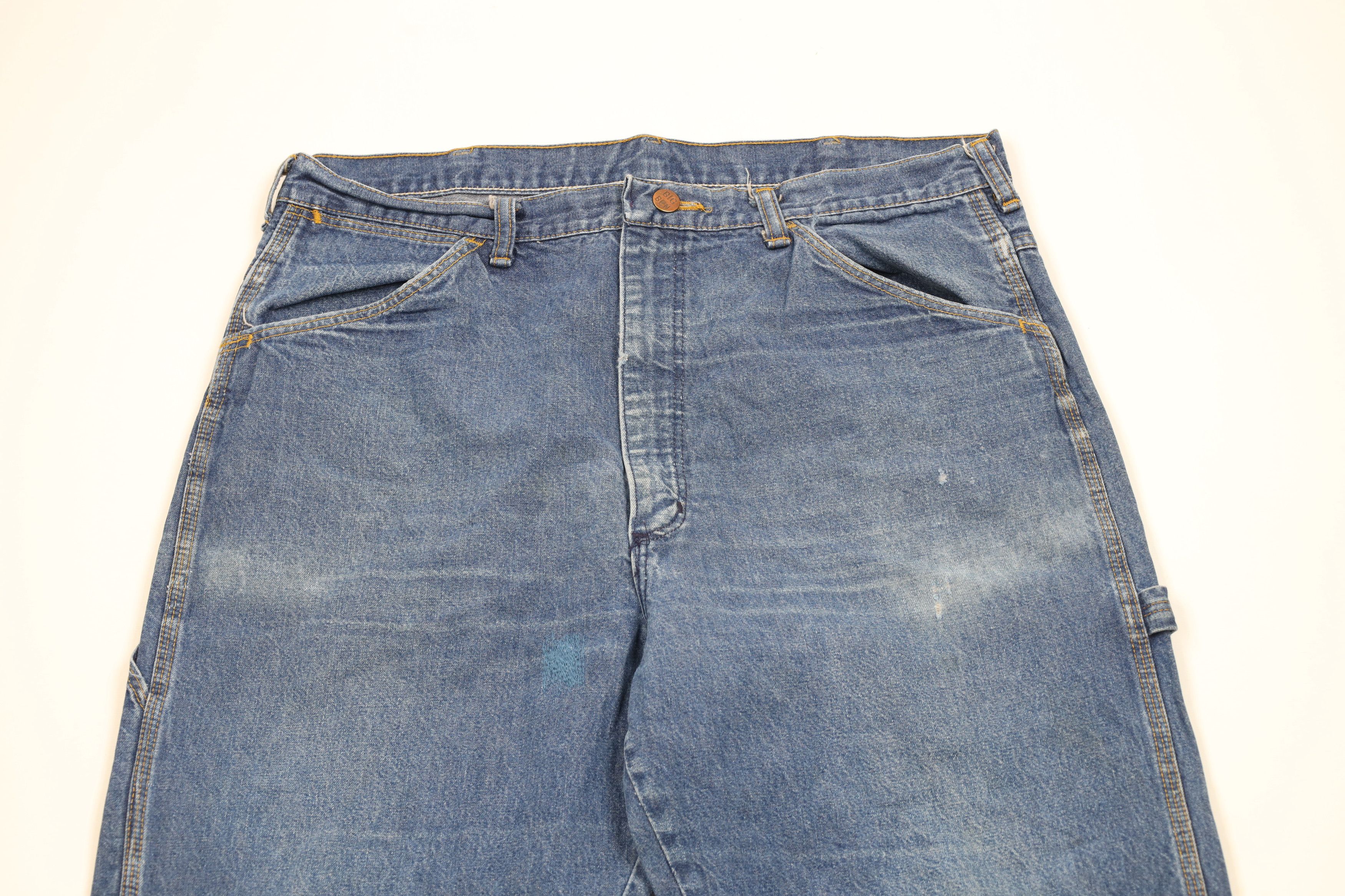 Vintage Vintage 70s Streetwear Wide Leg Dungaree Denim Jeans USA Size US 36 / EU 52 - 2 Thumbnail