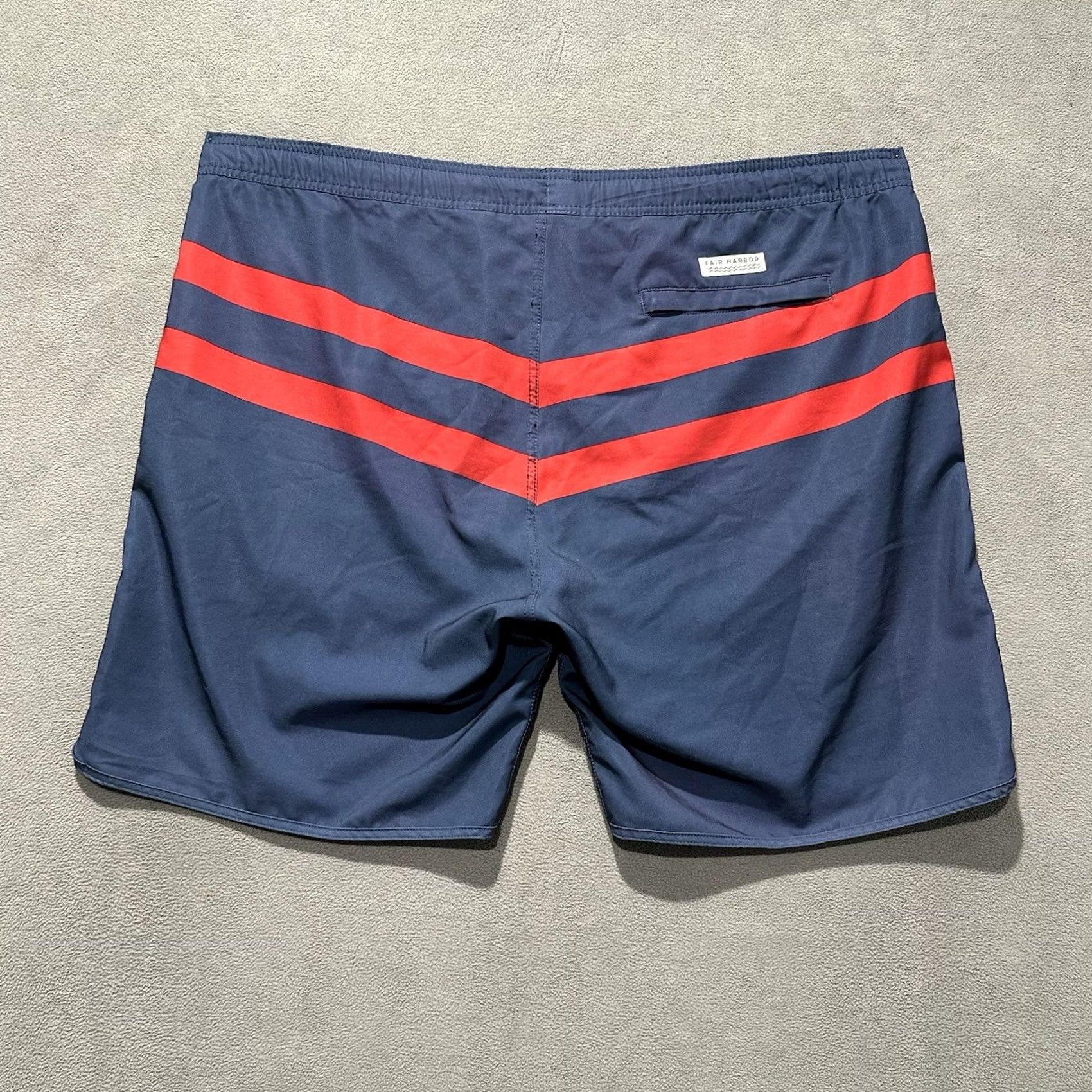 Vintage Fair Harbor The Anchor Swim Trunks Mens 2XL XXL Blue Striped Lined 44x8" FAIR Size US 39 - 2 Thumbnail