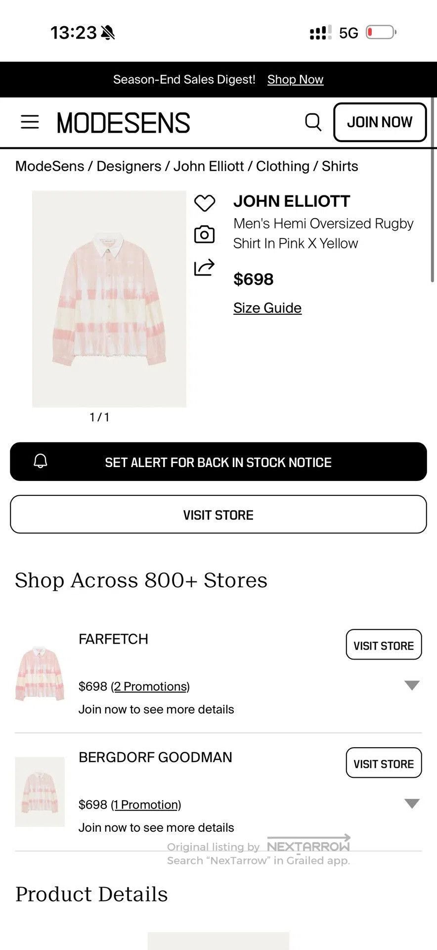 John Elliott John Elliott Tie-Dye Shirt. Size US M / EU 48-50 / 2 - 8 Thumbnail