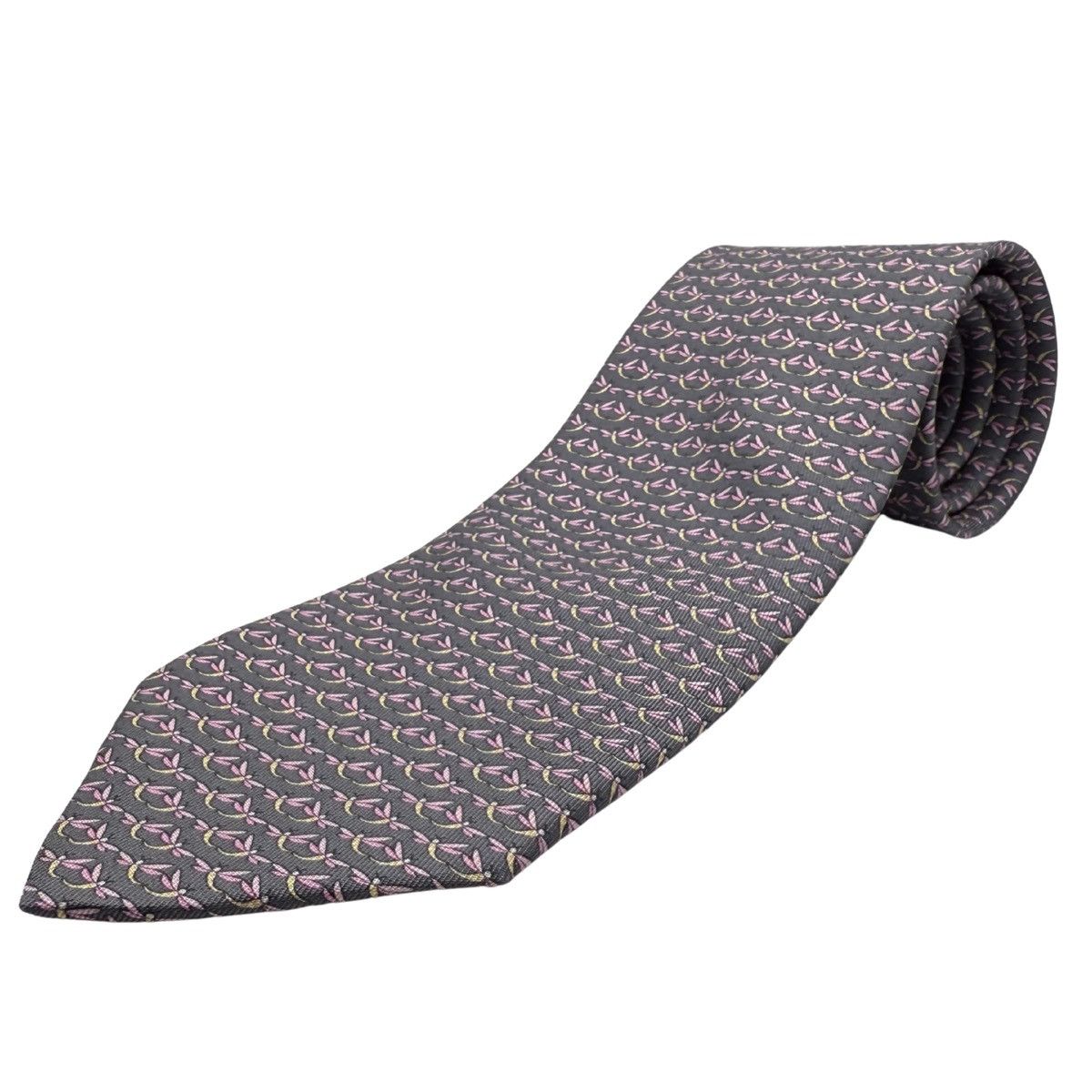 Salvatore Ferragamo Salvatore Ferragamo Silk Tie, Gray, Made in Italy, Like New Size ONE SIZE - 1 Thumbnail