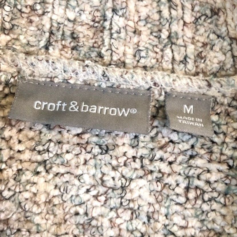 Croft & Barrow Croft & Barrow Womens Sweater Tan Full Zip Knit Collared Long Sleeve Medium Size M / US 6-8 / IT 42-44 - 4 Thumbnail