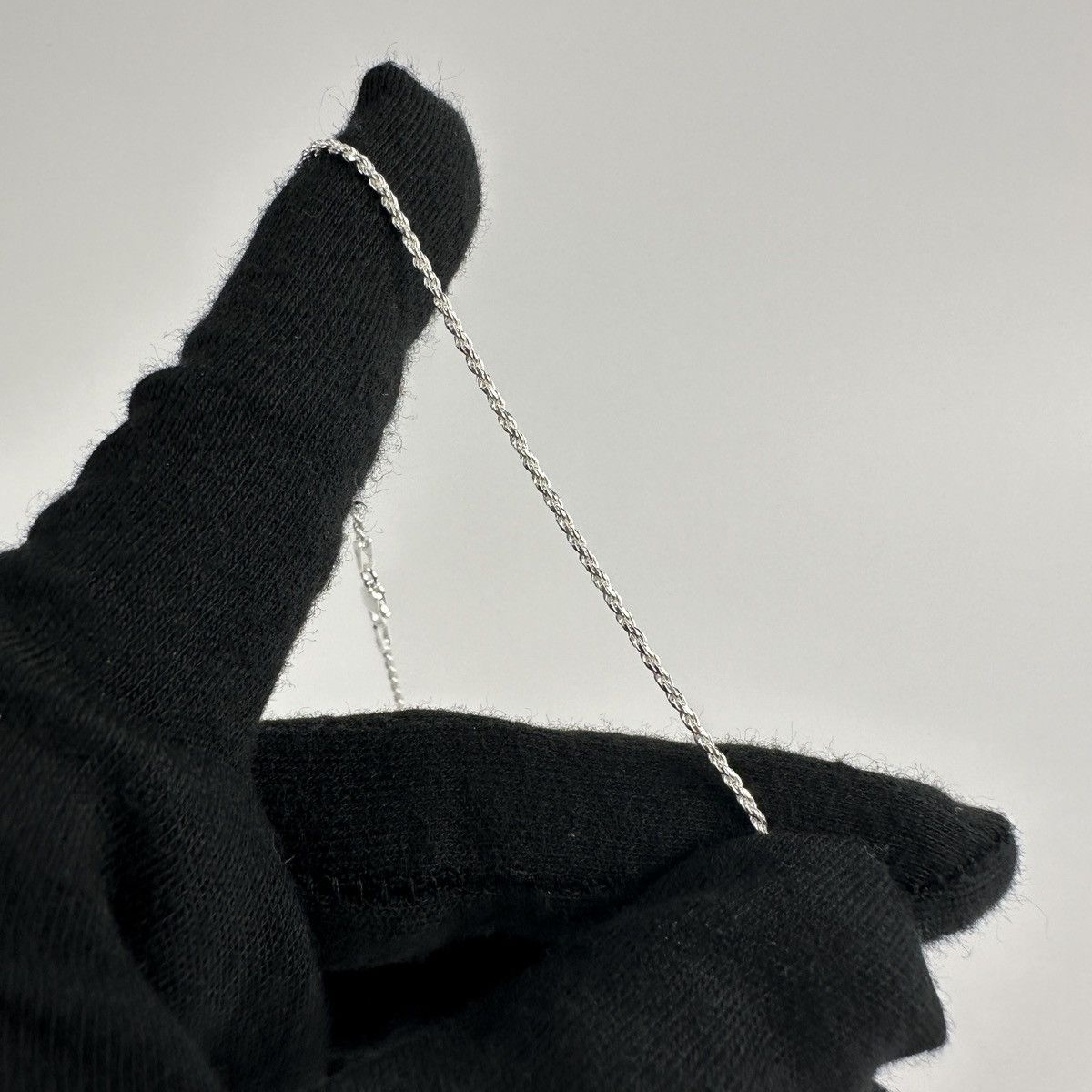 Jewelry Silver Chain Solid .925 Silver Rope Chain 1.5mm 20 Inches Size ONE SIZE - 5 Thumbnail