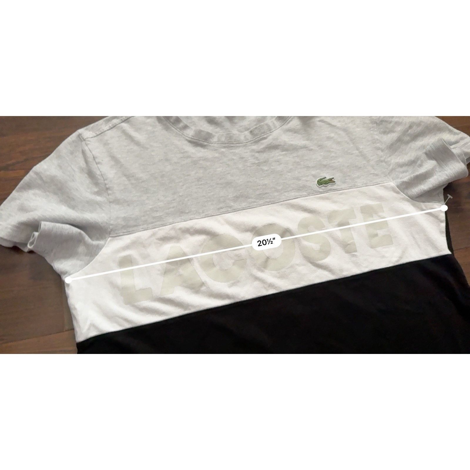Lacoste Lacoste Sport Spellout T-Shirt Black Grey Mens Tee SZ FR7 XL Size US XL / EU 56 / 4 - 6 Thumbnail